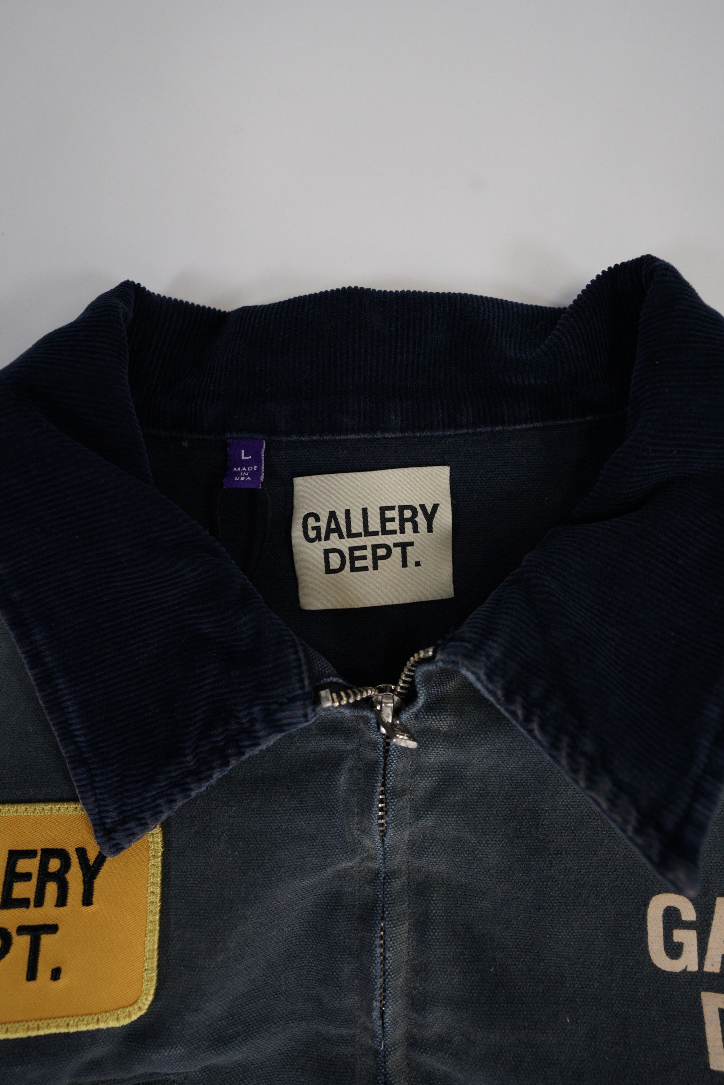 Gallery Dept. Gallery Dept Navy Branded Relaxed-Fit Cotton-canvas Jacket Size US L / EU 52-54 / 3 - 4 Thumbnail