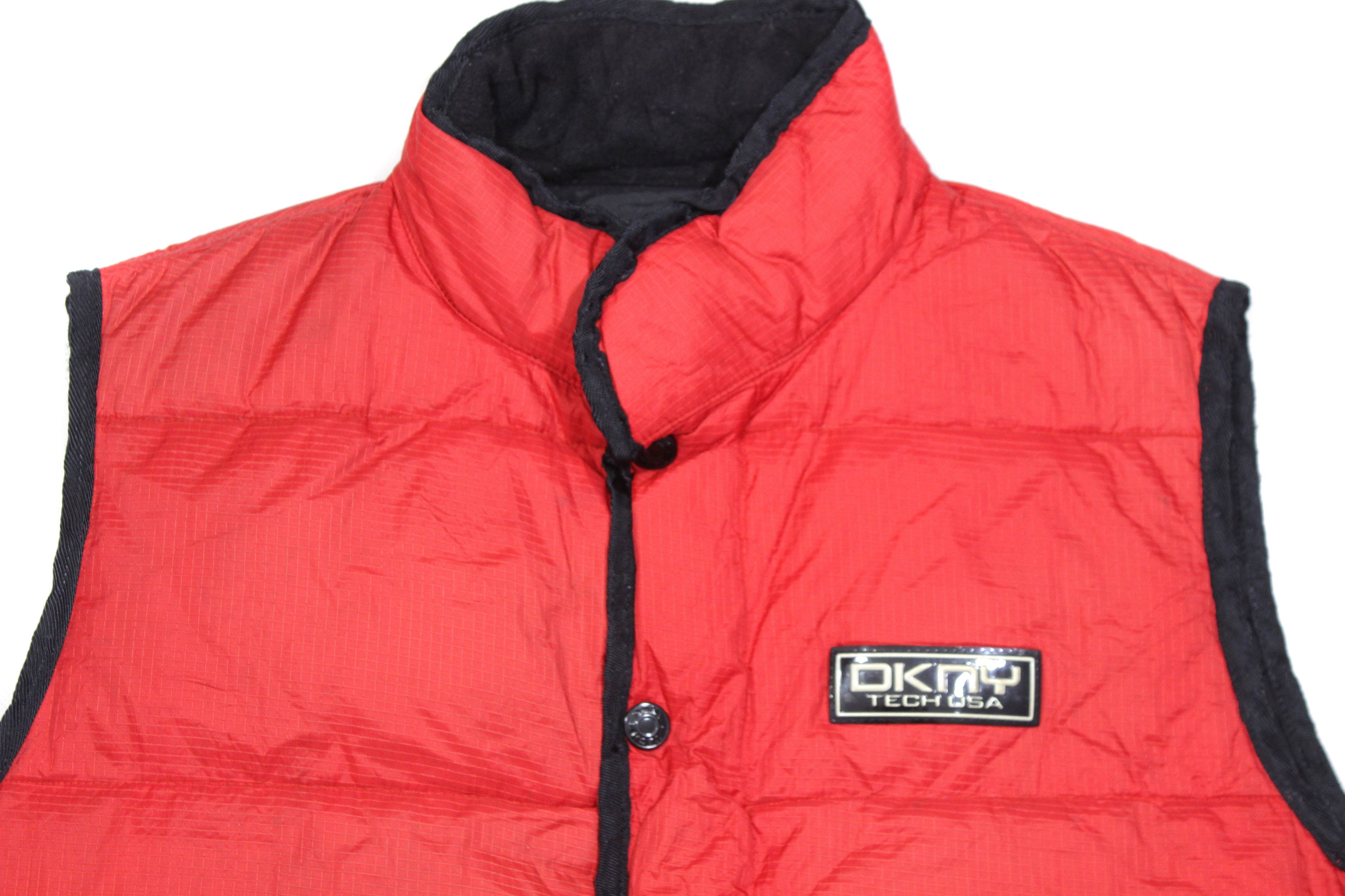 DKNY 90S Logo Down Puffer Vest Size US XL / EU 56 / 4 - 3 Thumbnail