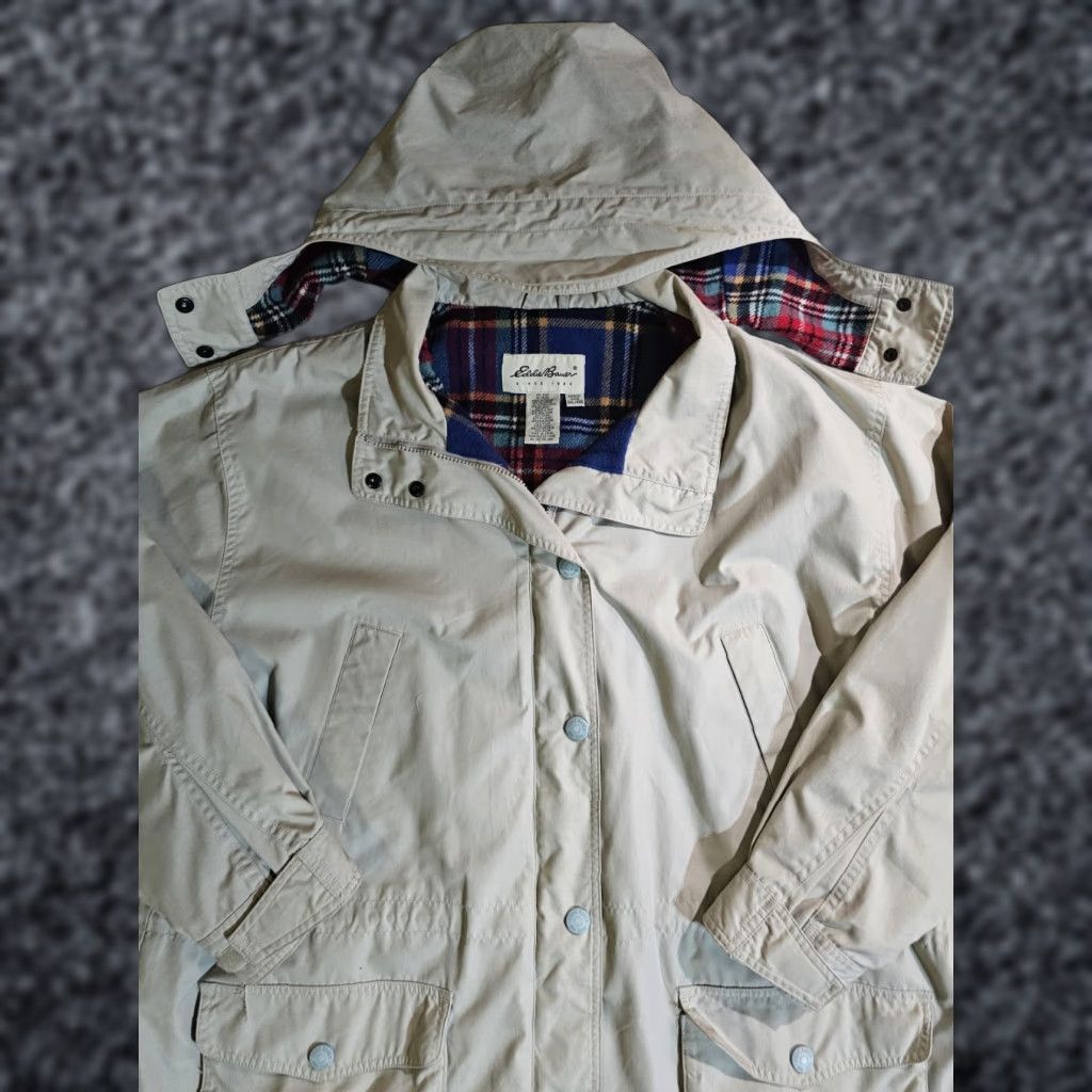 Eddie Bauer VINTAGE Eddie Bauer Parka Wool Blanket Lined Hooded Mountain Cream Womens 2XL Coat / Jacket 90s Outdoor Winter Womens Size XXL / US 16-18 / IT 52-54 - 1 Thumbnail