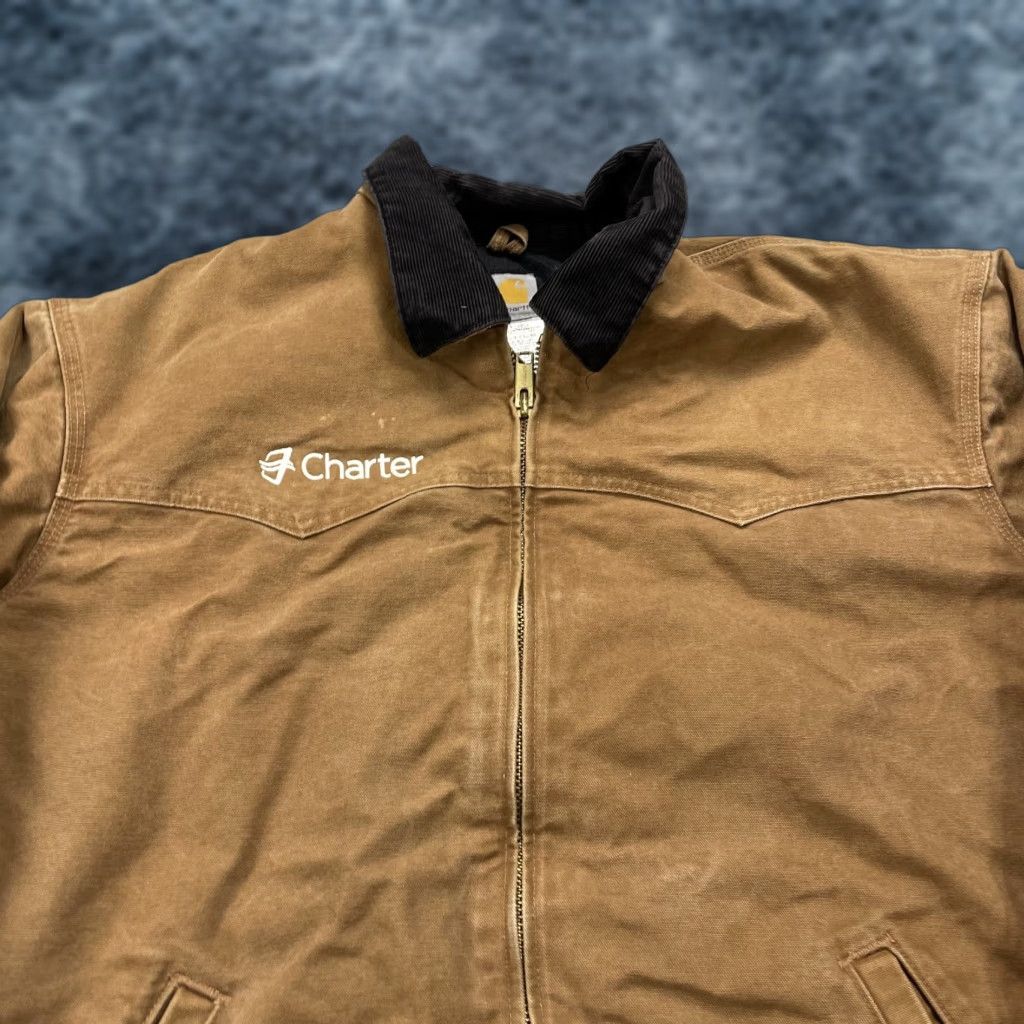 Carhartt VINTAGE Carhartt Jacket Mens 3XLT Brown Canvas Zip 90s Workwear Bomber Jacket Mens Big & Tall) Size US XXL / EU 58 / 5 - 1 Thumbnail