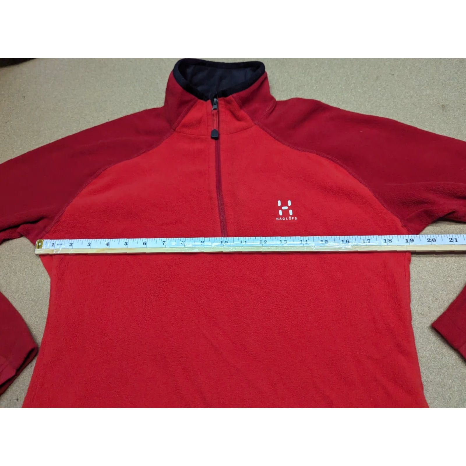 Vintage Haglöfs Womens Fleece Pullover Top Large Polartec Sports Red Track Run Outdoor Hoodie? Size L / US 10 / IT 46 - 5 Thumbnail