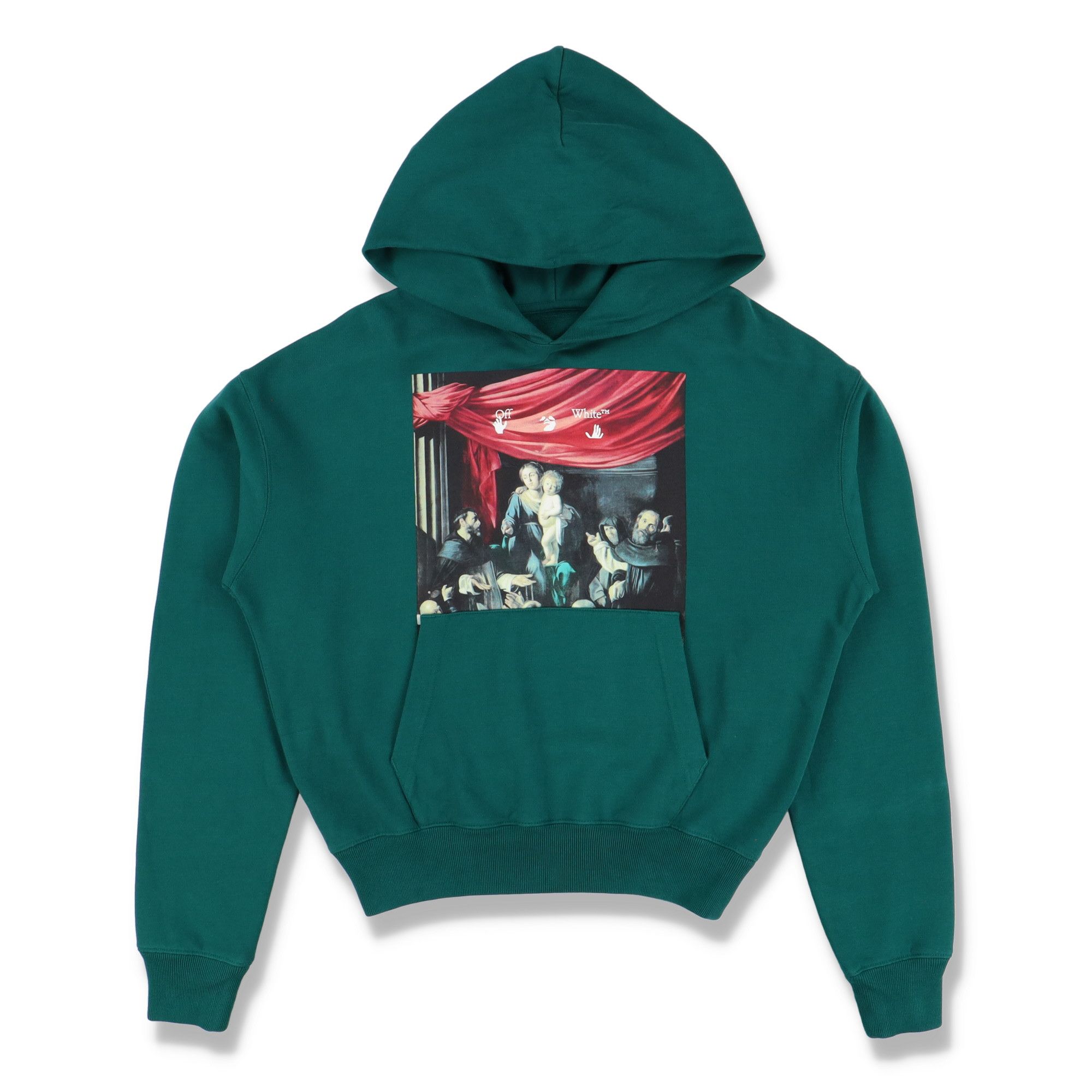 Off-White Green Caravaggio Arrows Oversized Hoodie Size XS / US 0-2 / IT 36-38 - 5 Thumbnail