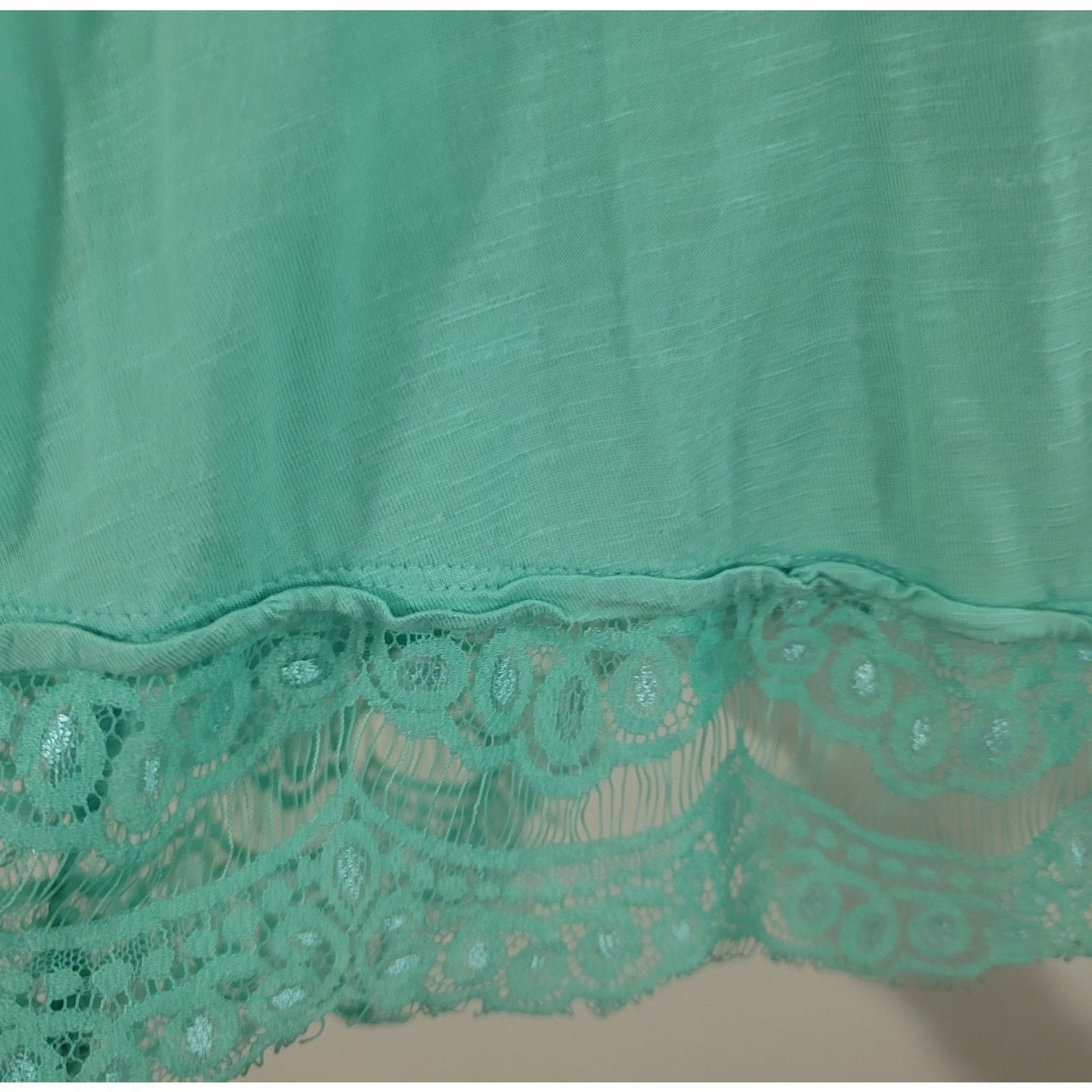 Other Moral Fiber Light Green Double Scoop Slub Knit Tank Top M Size M / US 6-8 / IT 42-44 - 2 Thumbnail