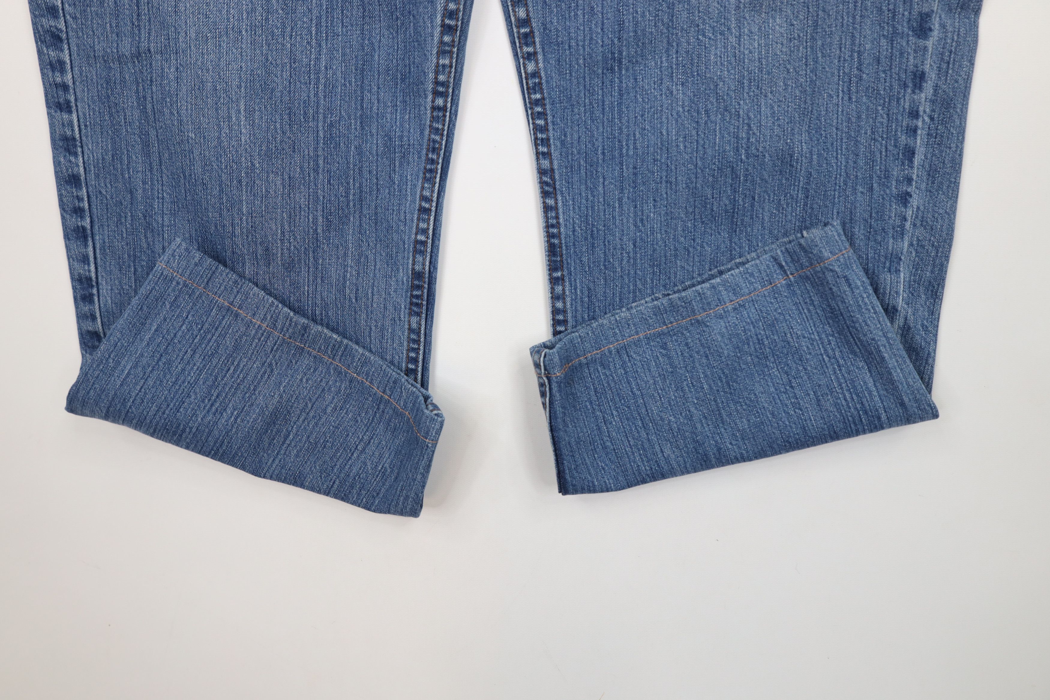 Harley Davidson × Vintage Vintage Harley Davidson Spell Out Wide Leg Denim Jeans Blue Size US 36 / EU 52 - 4 Thumbnail