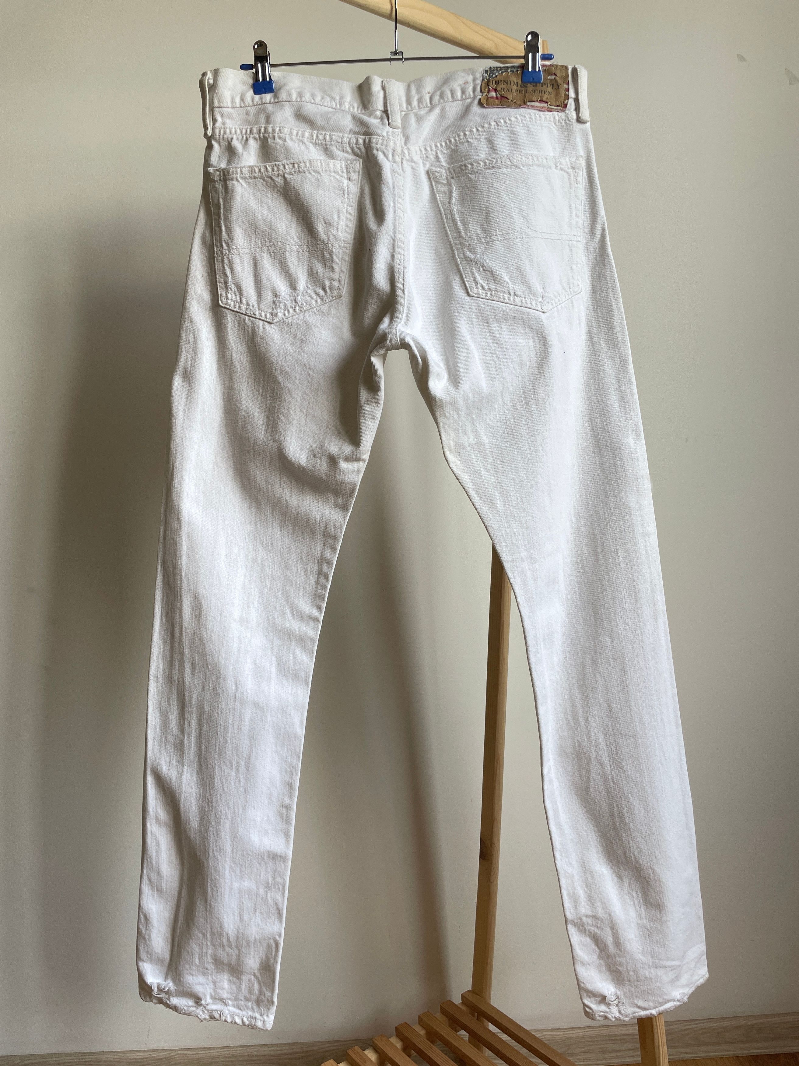 Denim & Supply Ralph Lauren Denim And Supply Ralph Lauren Distressed Slim White Denim Size US 33 - 2 Thumbnail