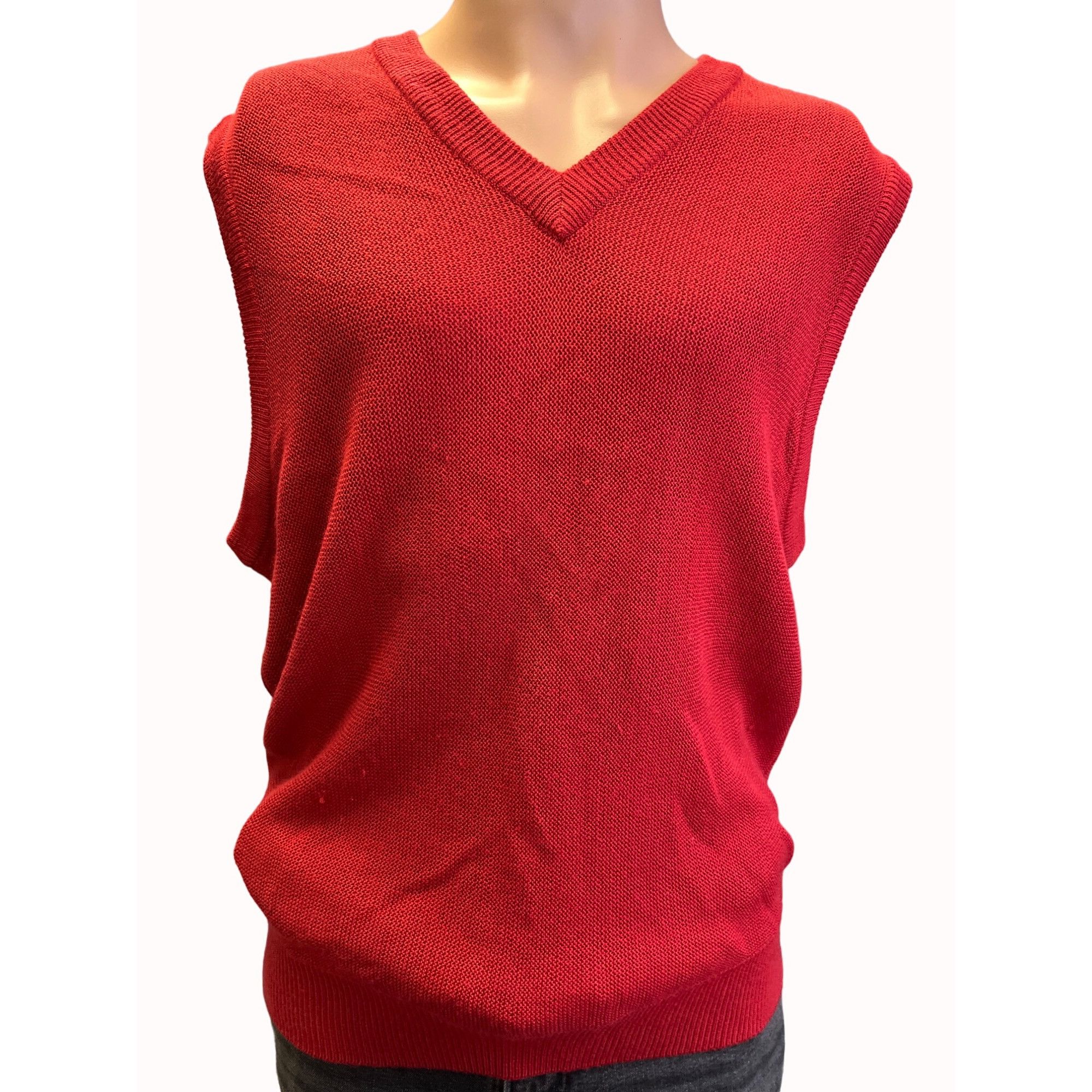 Dockers Dockers Golf Mens Red Acrylic Golf Sweater Vest Size M SKU 6 Size US M / EU 48-50 / 2 - 1 Thumbnail