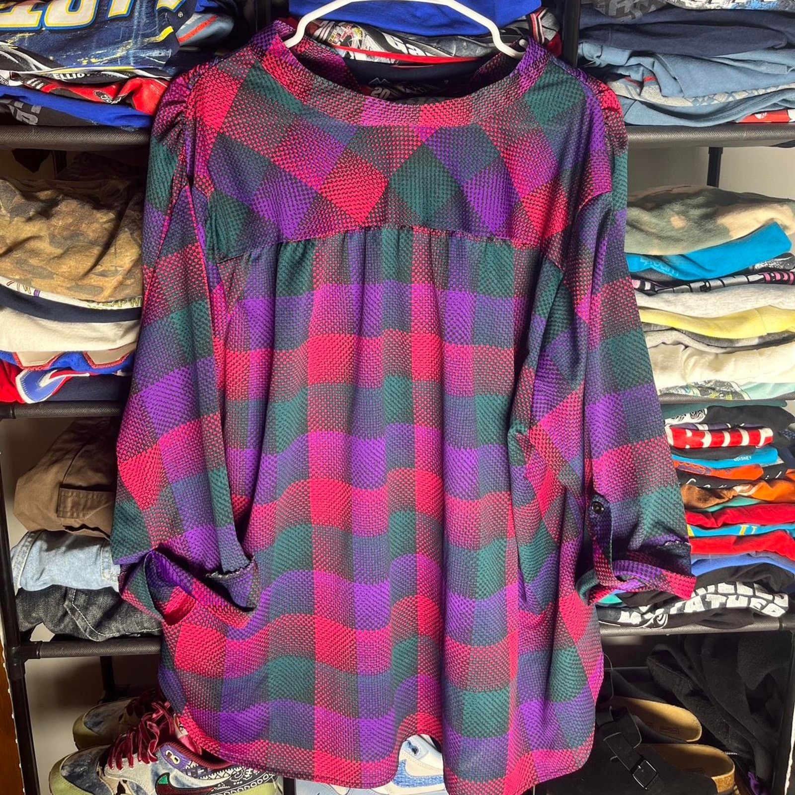 Other Vintage button up 3/4 sleeve shirt Size L / US 10 / IT 46 - 3 Thumbnail