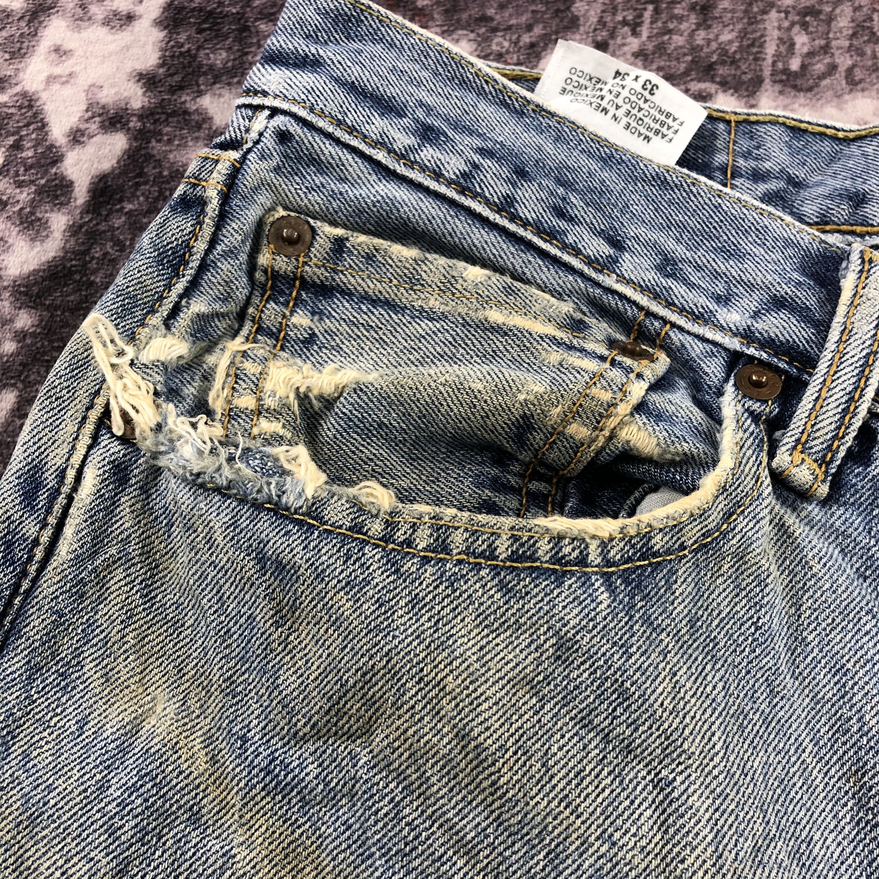 Levi's Vintage Blue Wash Levis 501 Jeans-JM2999 Size US 34 / EU 50 - 9 Thumbnail