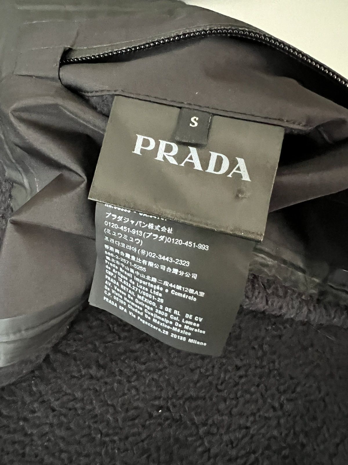 Prada Recycled fleece technical jacket