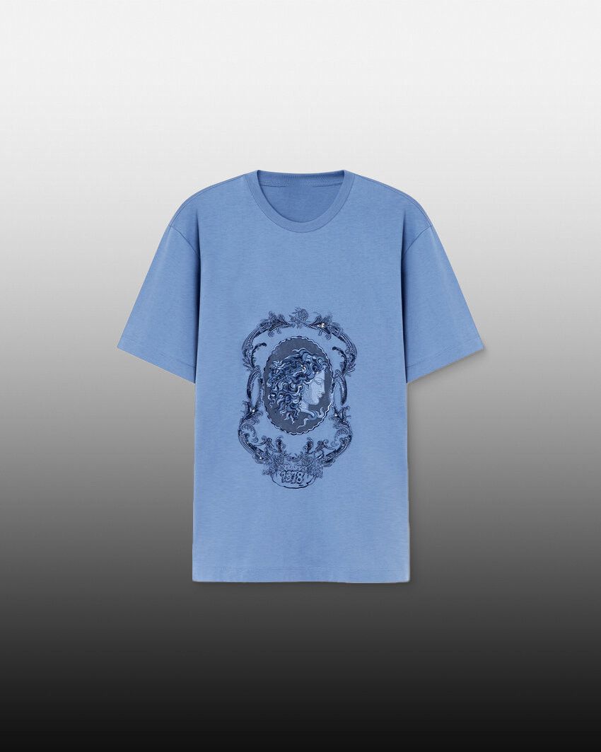 Other Men’s Blue Punk Cameo T-Shirt – Alternative Graphic Tee Size US M / EU 48-50 / 2 - 6 Thumbnail