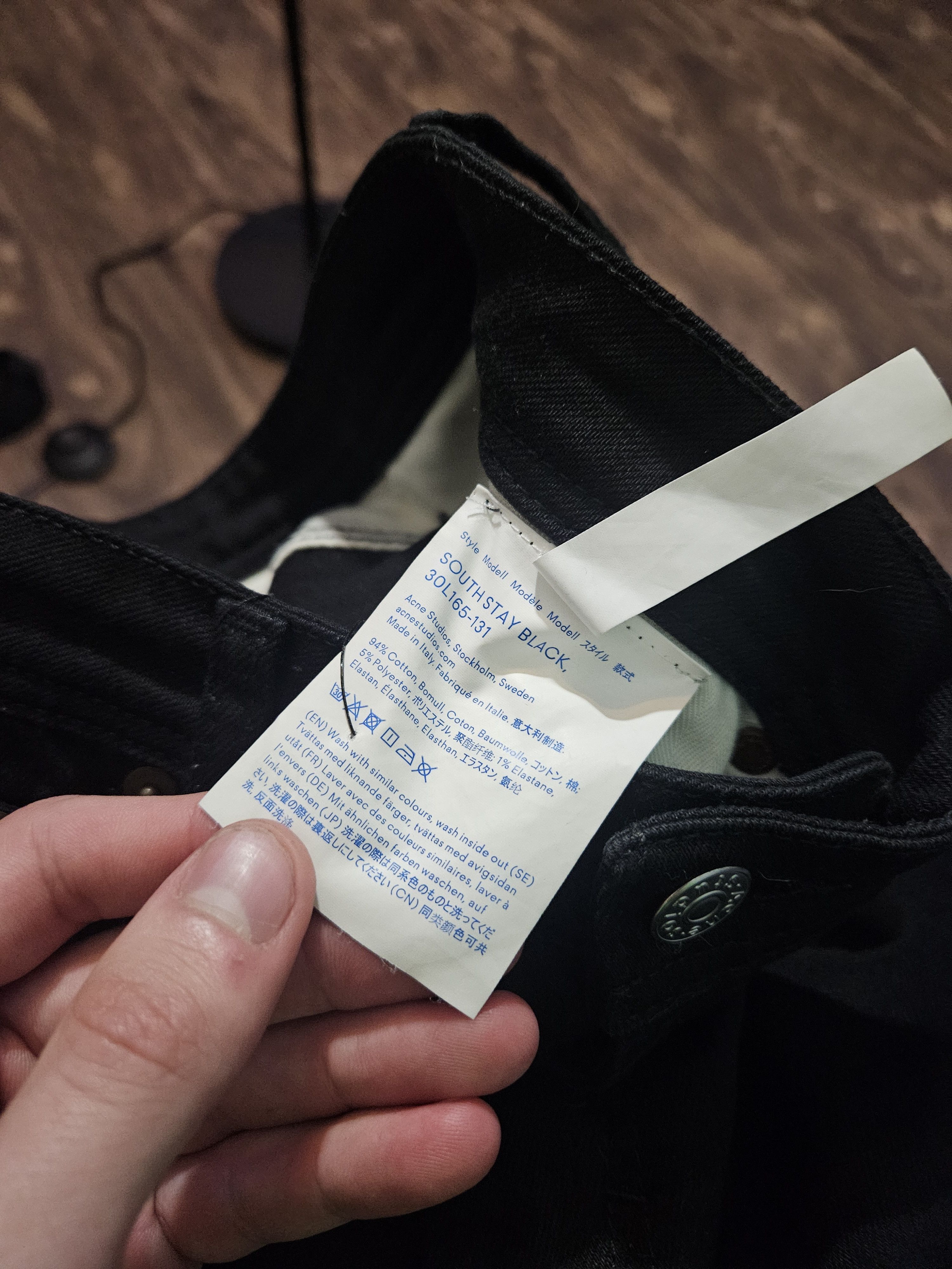 Acne Studios Blå Konst South Stay Black Stretch Denim Jeans Size US 28 / EU 44 - 9 Thumbnail