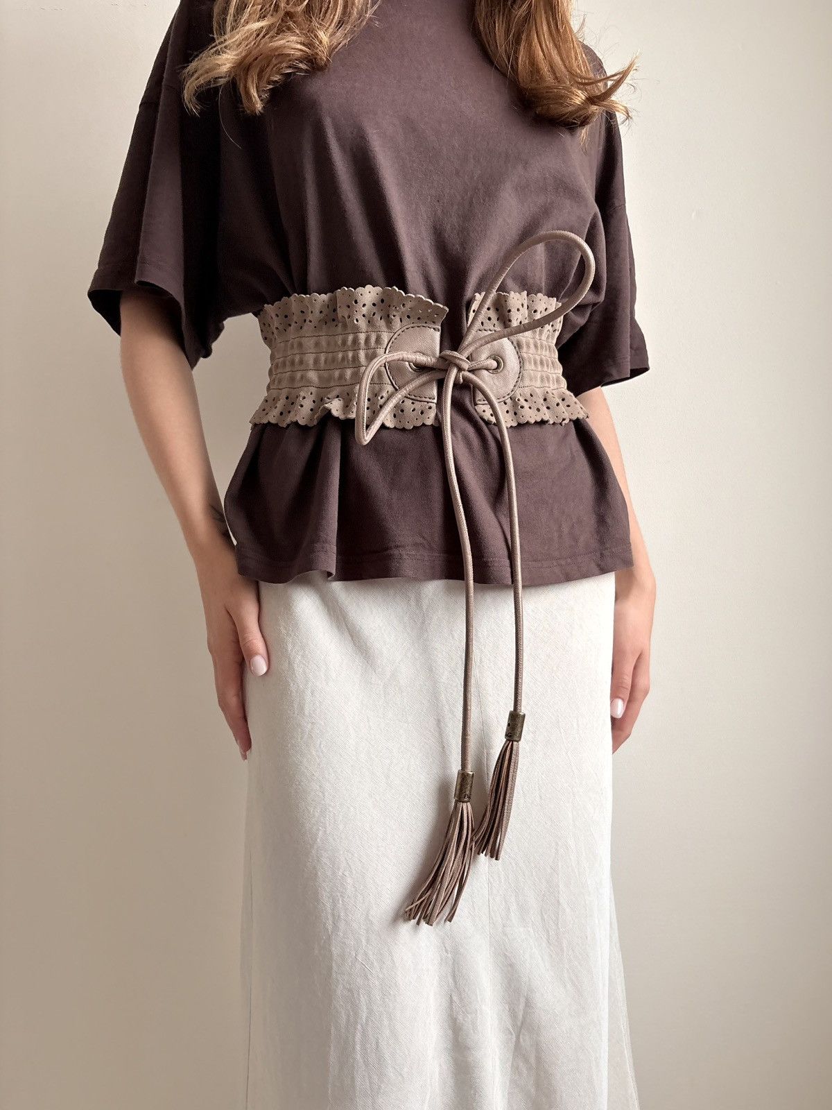 Dolce & Gabbana SS2010 Dolce & Gabbana waist wide belt suede 75 cm 30 in Size ONE SIZE - 4 Thumbnail