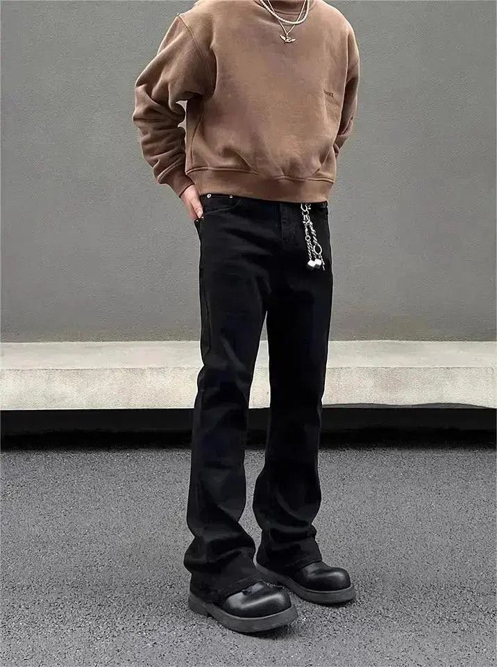 Japanese Brand Casual straight leg micro flared jeans Size US 32 / EU 48 - 3 Thumbnail