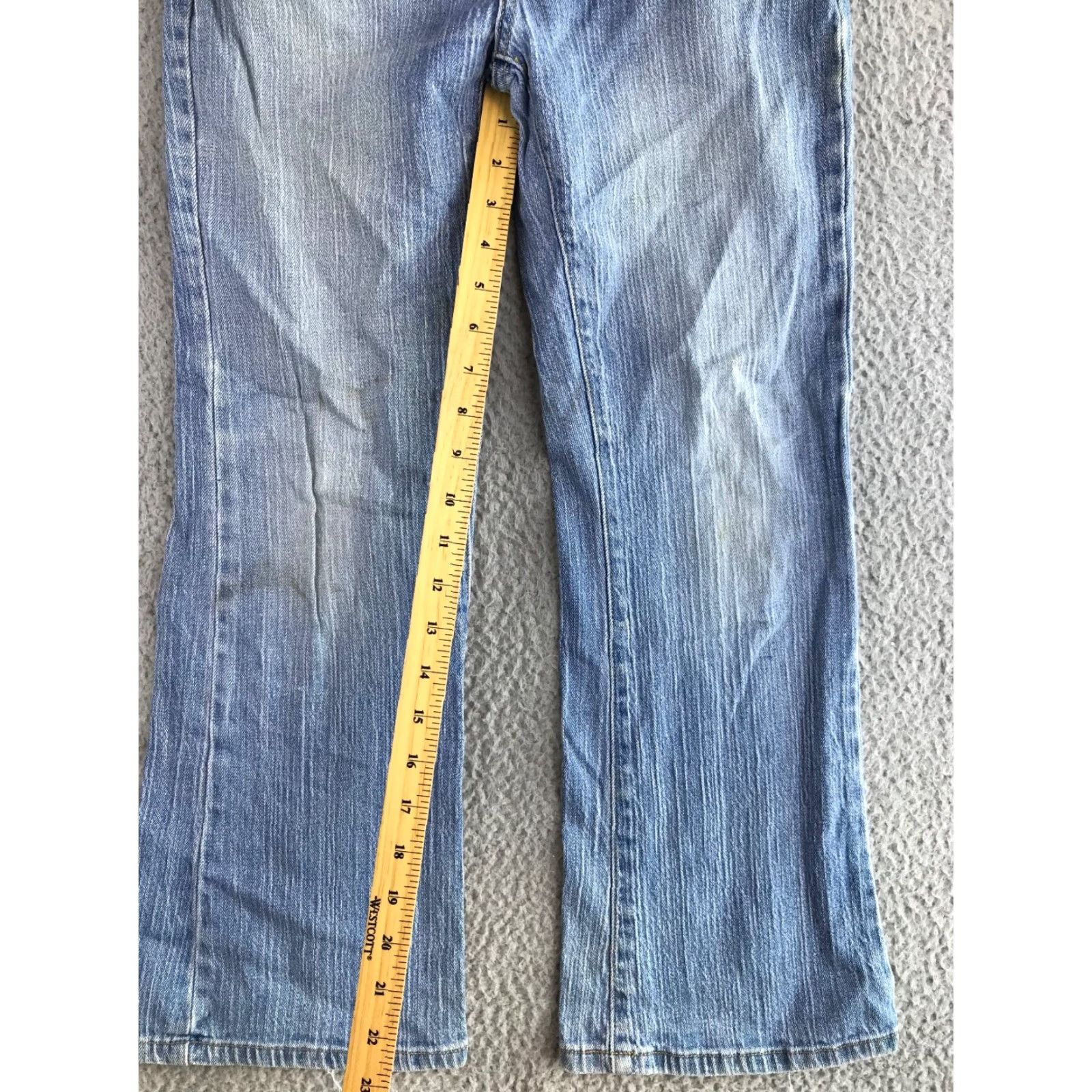 Levi's Levi's 517 Jeans Juniors 12.5 Blue Denim Flare Low Rise Pockets Logo Stretch Jeans | Levi's 500 Series Size 34" / US 12 / IT 48 - 3 Thumbnail