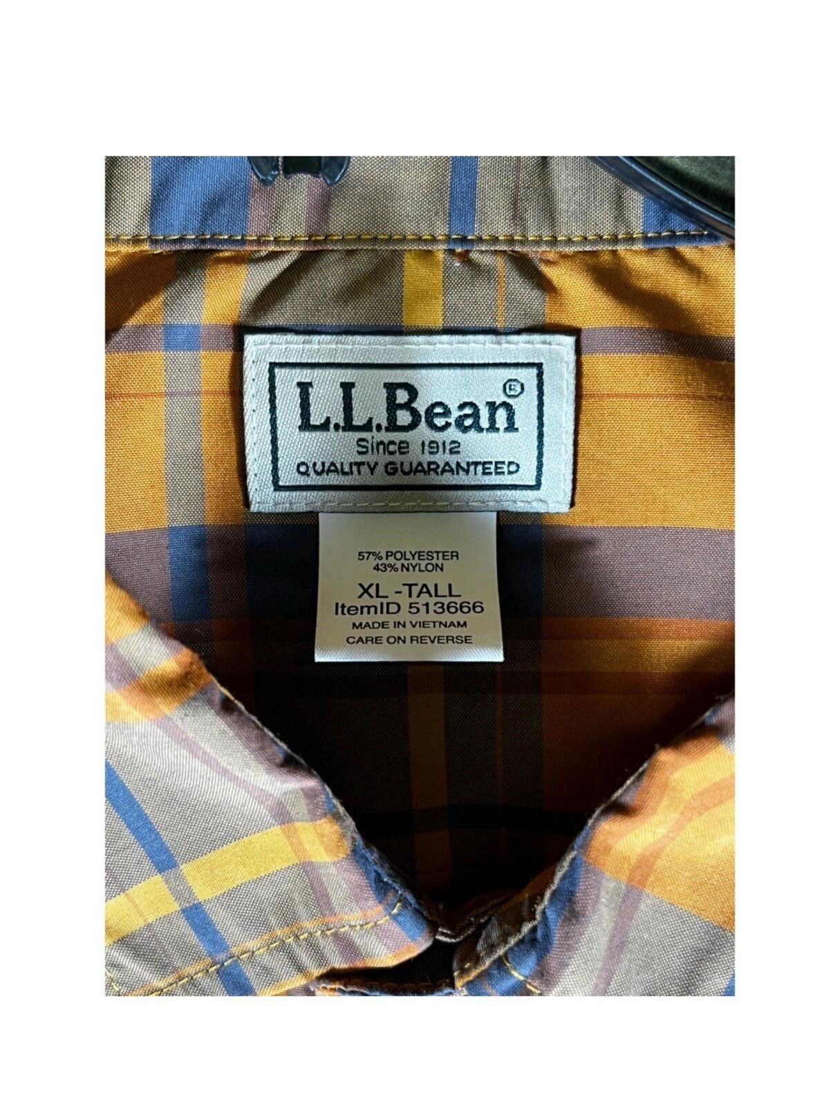 L.L. Bean L.L. Bean Men’s XLT Plaid Short Sleeve Button Up Shirt Orang Size US XL / EU 56 / 4 - 3 Thumbnail
