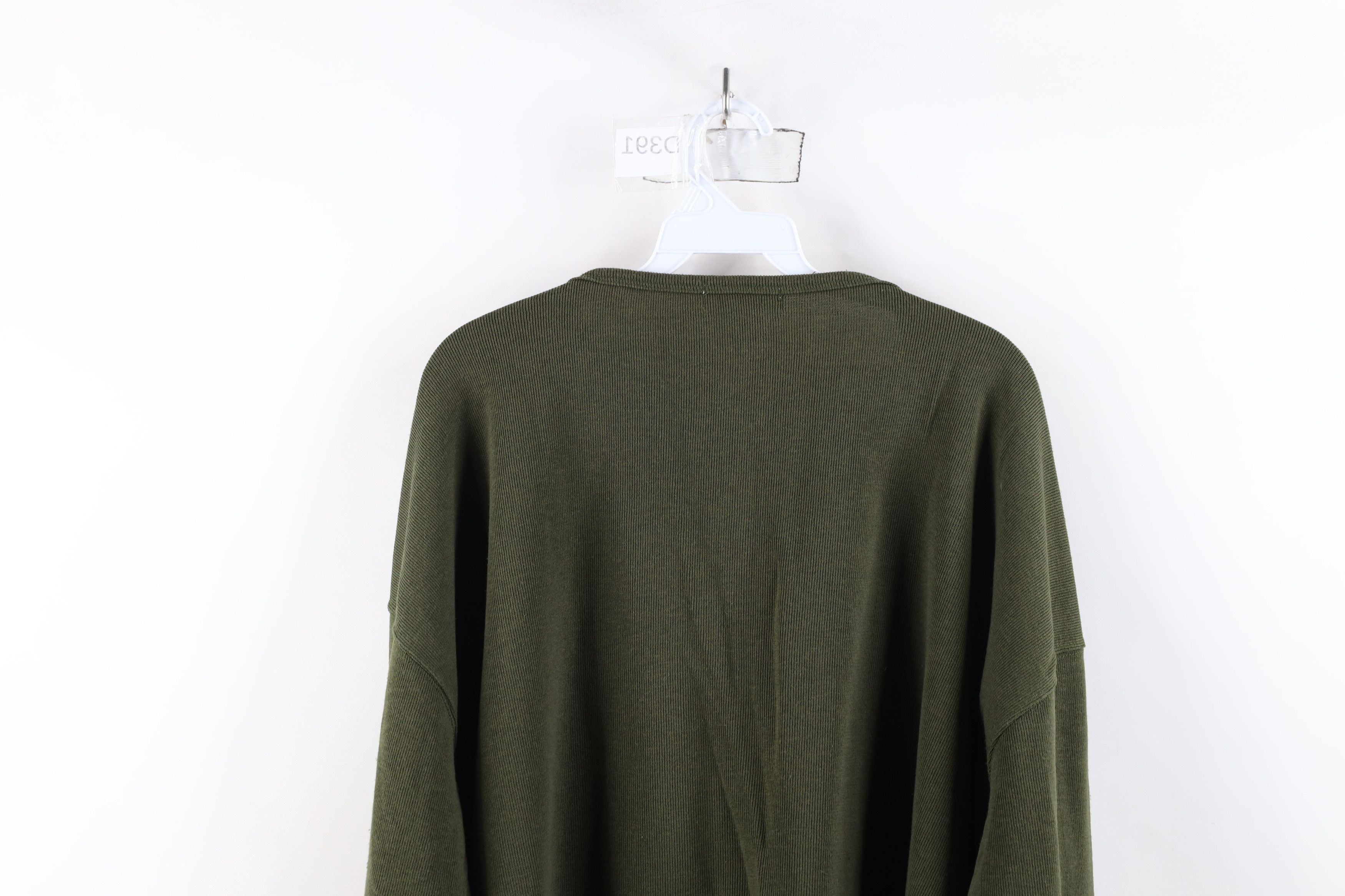 Express × Vintage Vintage 90s Express Thermal Ribbed Knit 3/4 Sleeve T-Shirt Size XL / US 12-14 / IT 48-50 - 9 Thumbnail