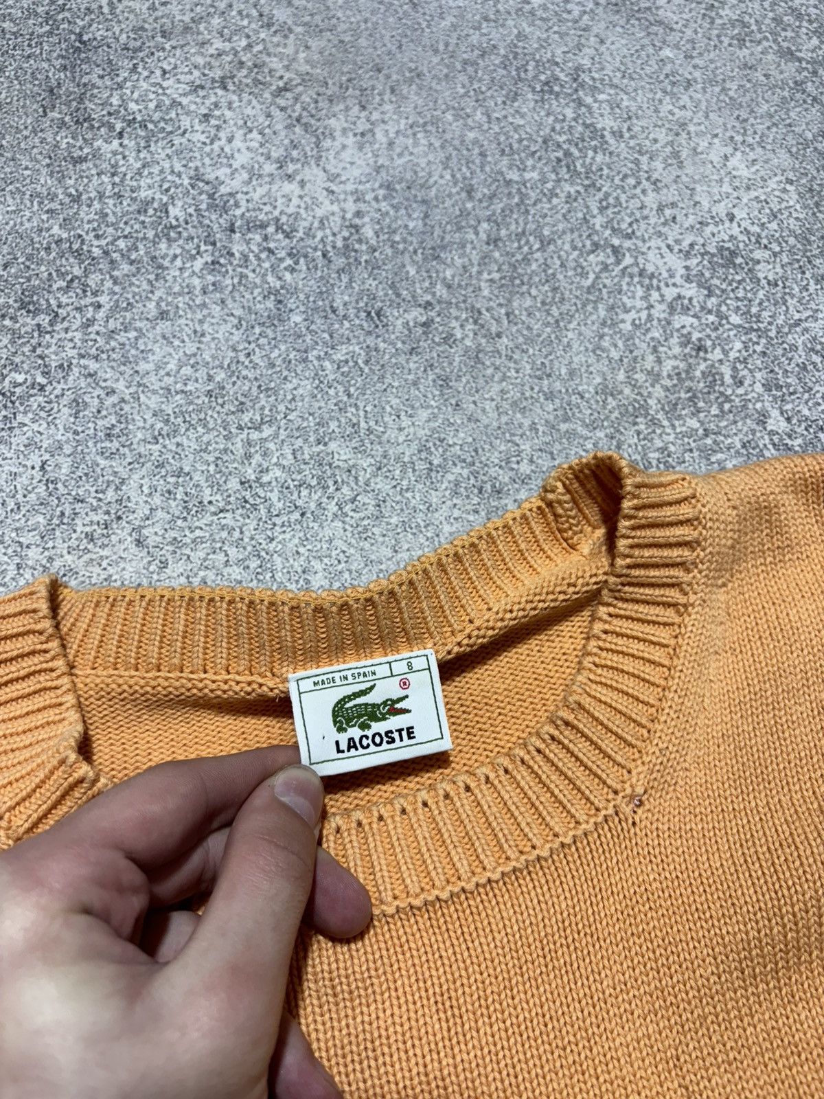 Lacoste × Vintage Lacoste Vintage Sweater Orange Mens size XXL Size US XXL / EU 58 / 5 - 7 Thumbnail