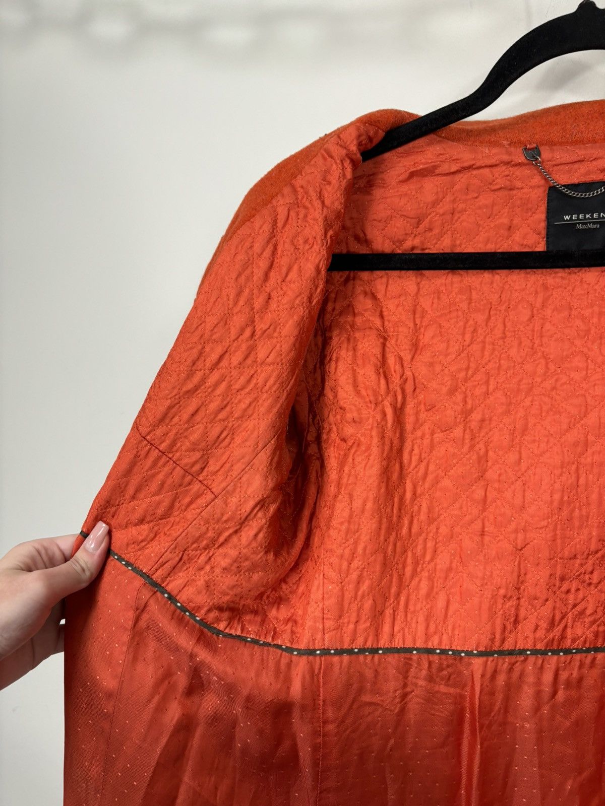 Max Mara Max Mara Weekend Women’s Orange Classic Luxury Long Coat Size M / US 6-8 / IT 42-44 - 17 Thumbnail