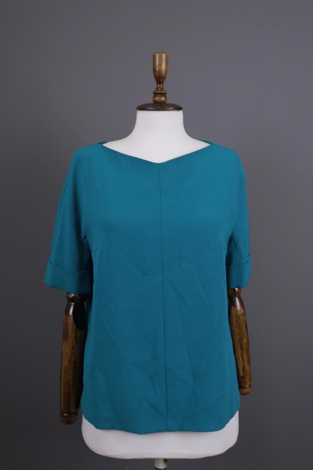 Escada Escada Vintage Blue Designer Party Blouse Shirt Size 38 Size M / US 6-8 / IT 42-44 - 1 Thumbnail