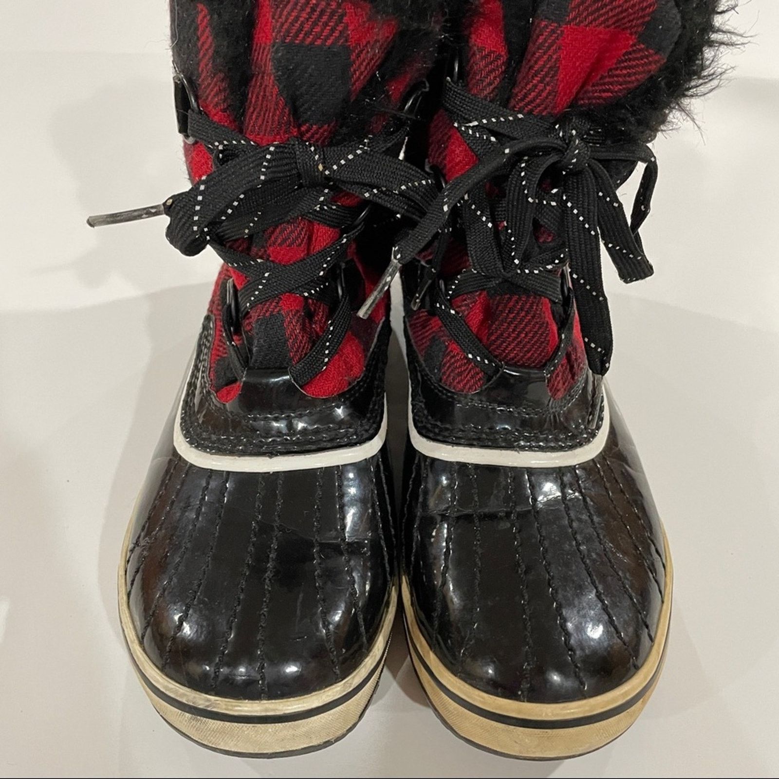 SOREL Sorel Out N About Red Buffalo Plaid Winter Rain Duck Boots Size US 9 / IT 39 - 2 Thumbnail