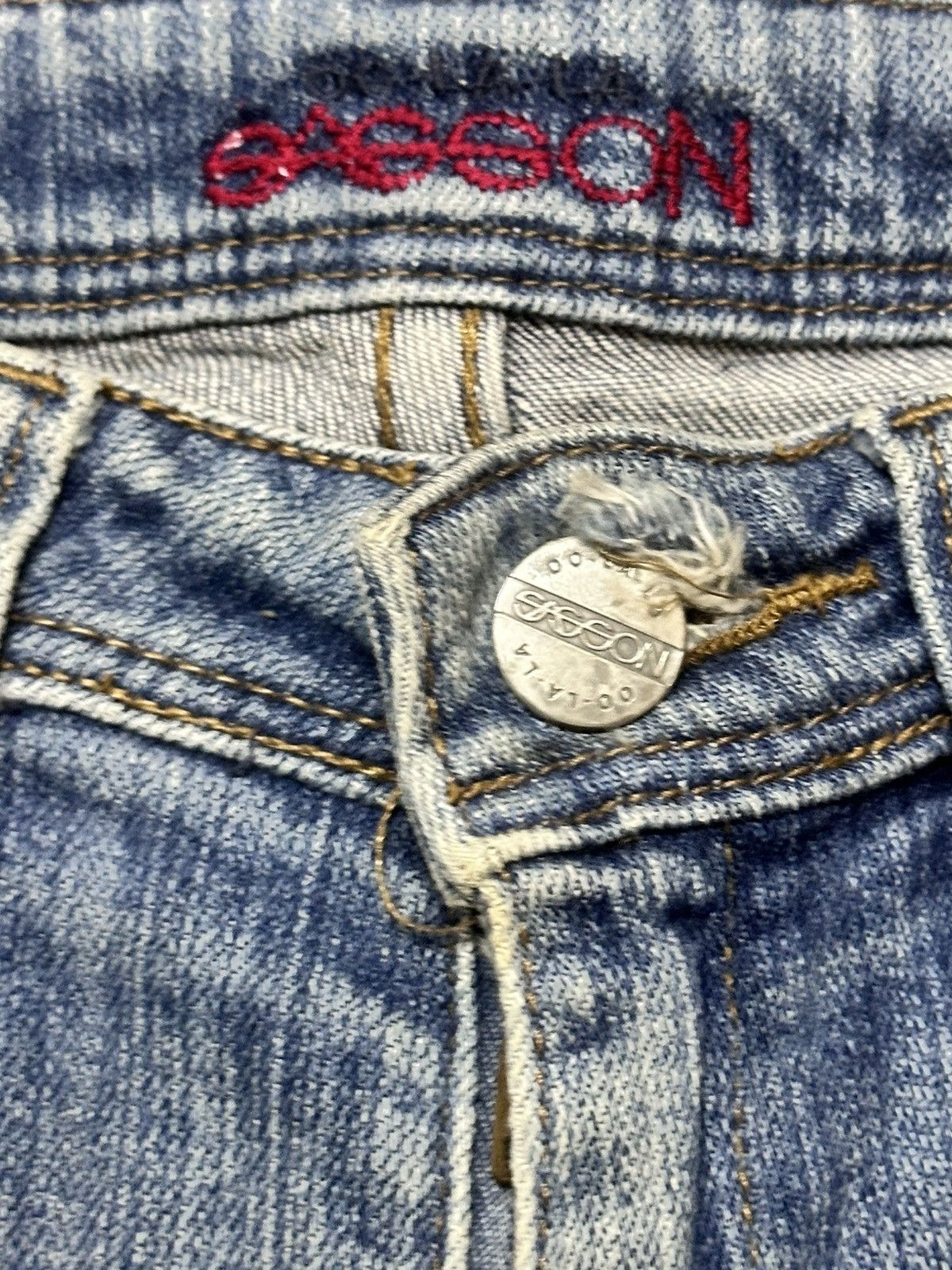 Japanese Brand Sasson Distressed Jeans With Bootcut and Flare Style Size US 27 - 14 Thumbnail