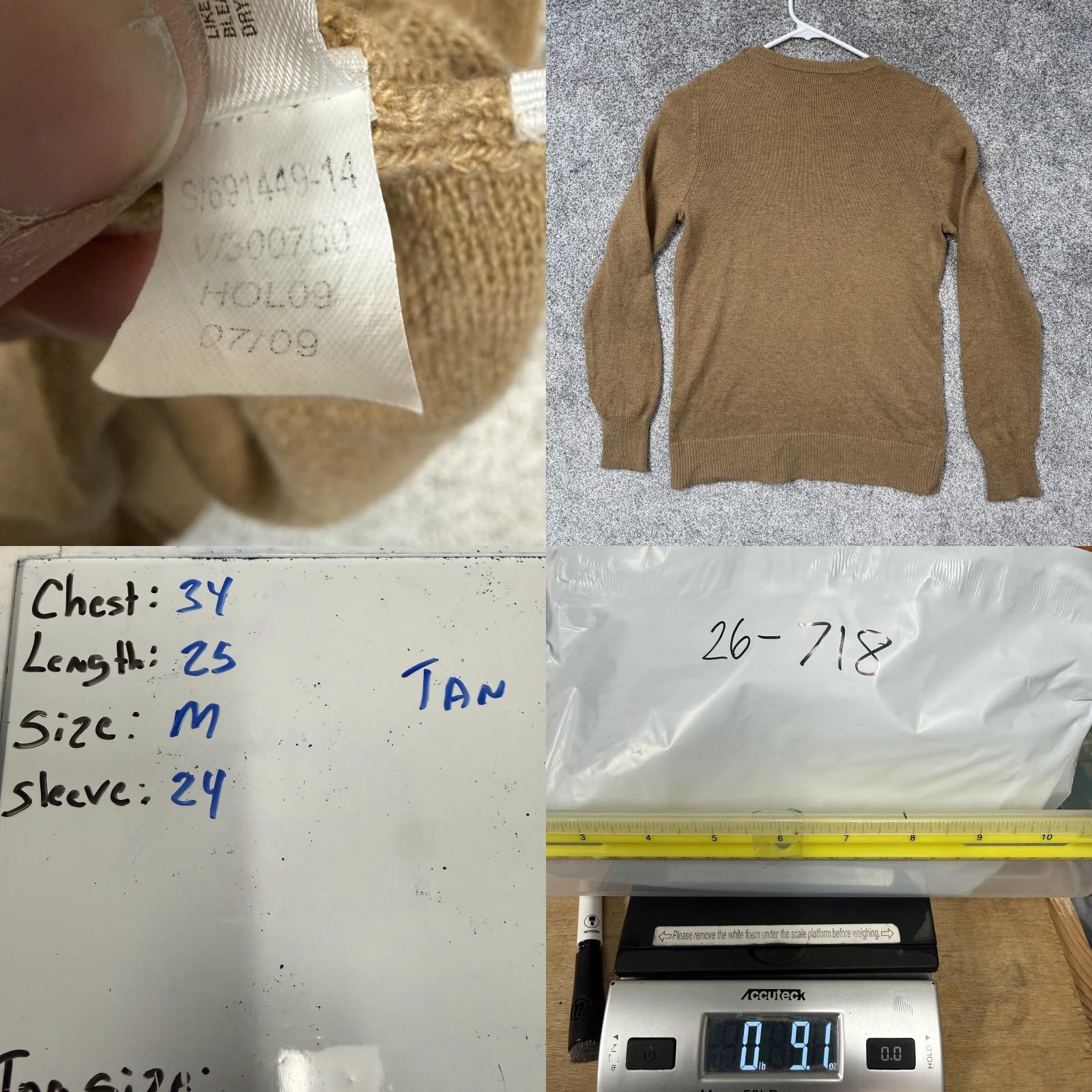 Gap Gap Luxe Sweater Women M Tan Angora Blend Knit Minimalist Preppy 90s Old Money Layering Casual Size M / US 6-8 / IT 42-44 - 8 Thumbnail