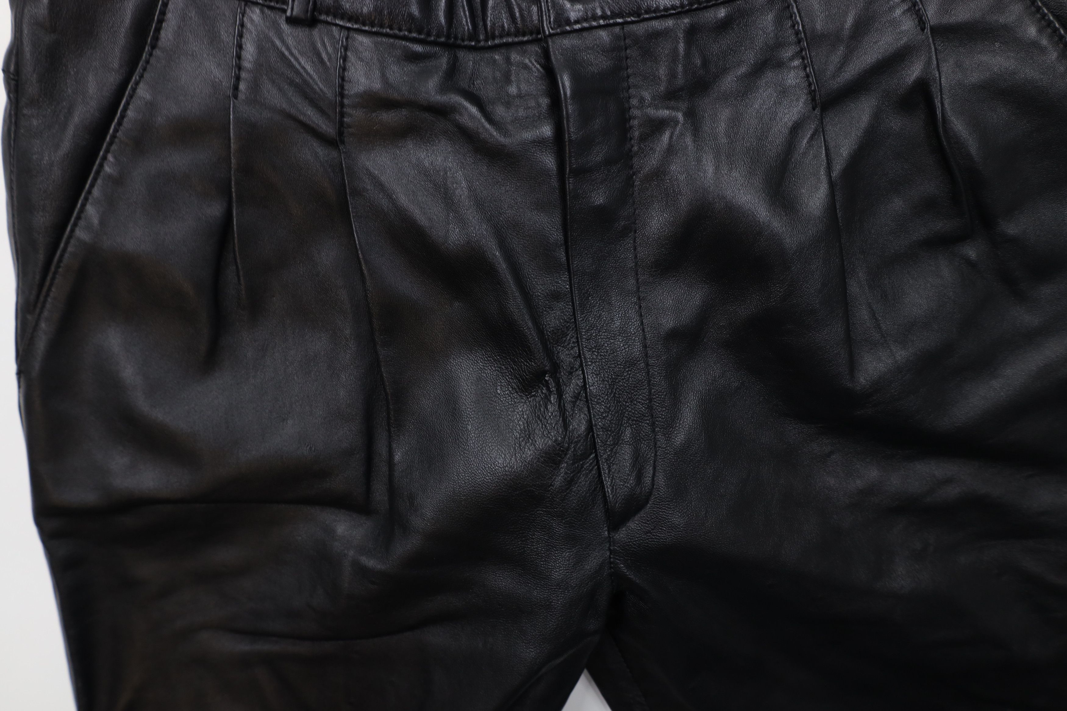 Vintage Vintage 90s Streetwear Soft Leather Straight Leg Pants Size US 30 / EU 46 - 6 Thumbnail