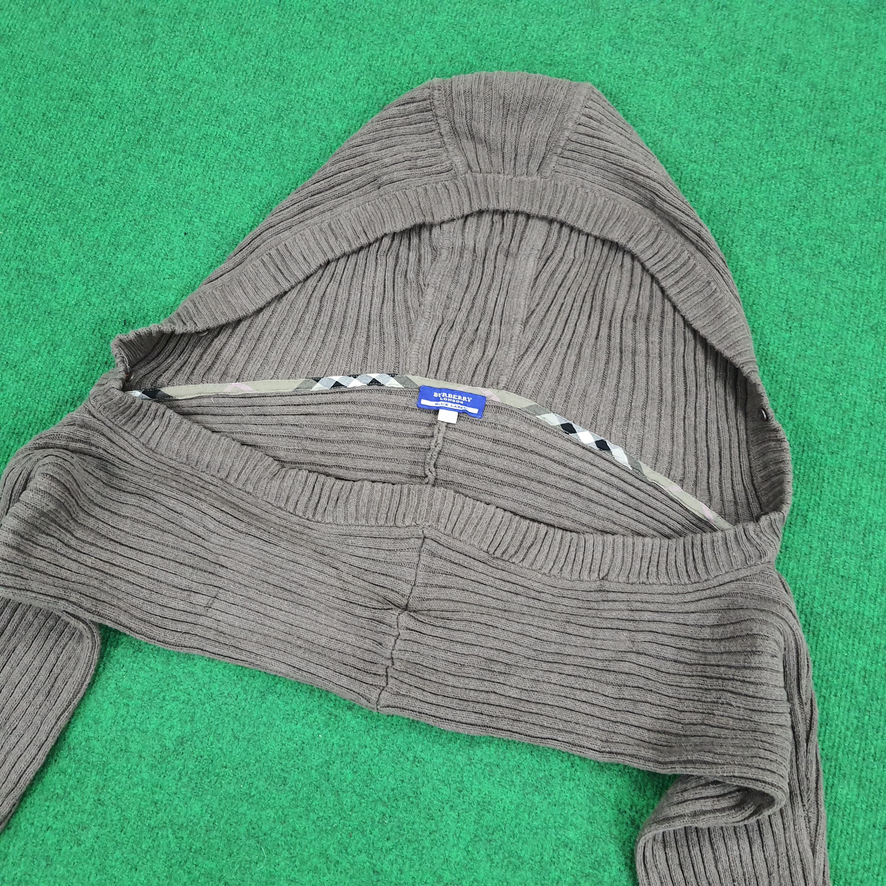 Burberry × Vintage Vintage Burberry Blue Label Cropped Sleeve with Hoodie Size S / US 4 / IT 40 - 2 Thumbnail