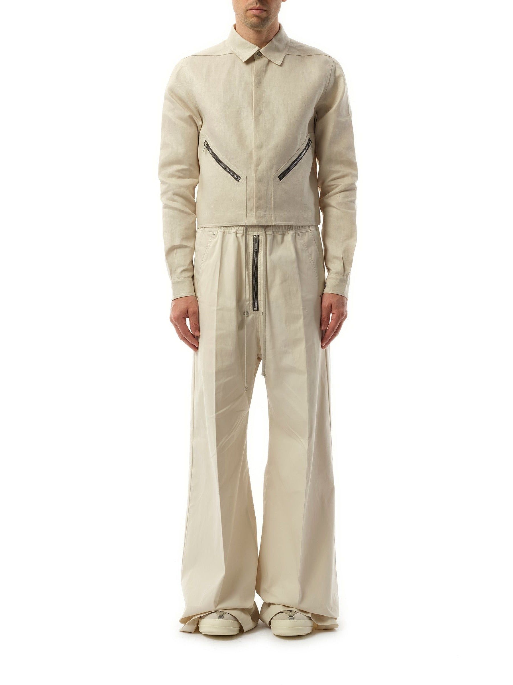 Rick Owens o1s1v1r1oon0825 Tour Alice Shirt in Light Beige/Dinge Size US M / EU 48-50 / 2 - 2 Thumbnail