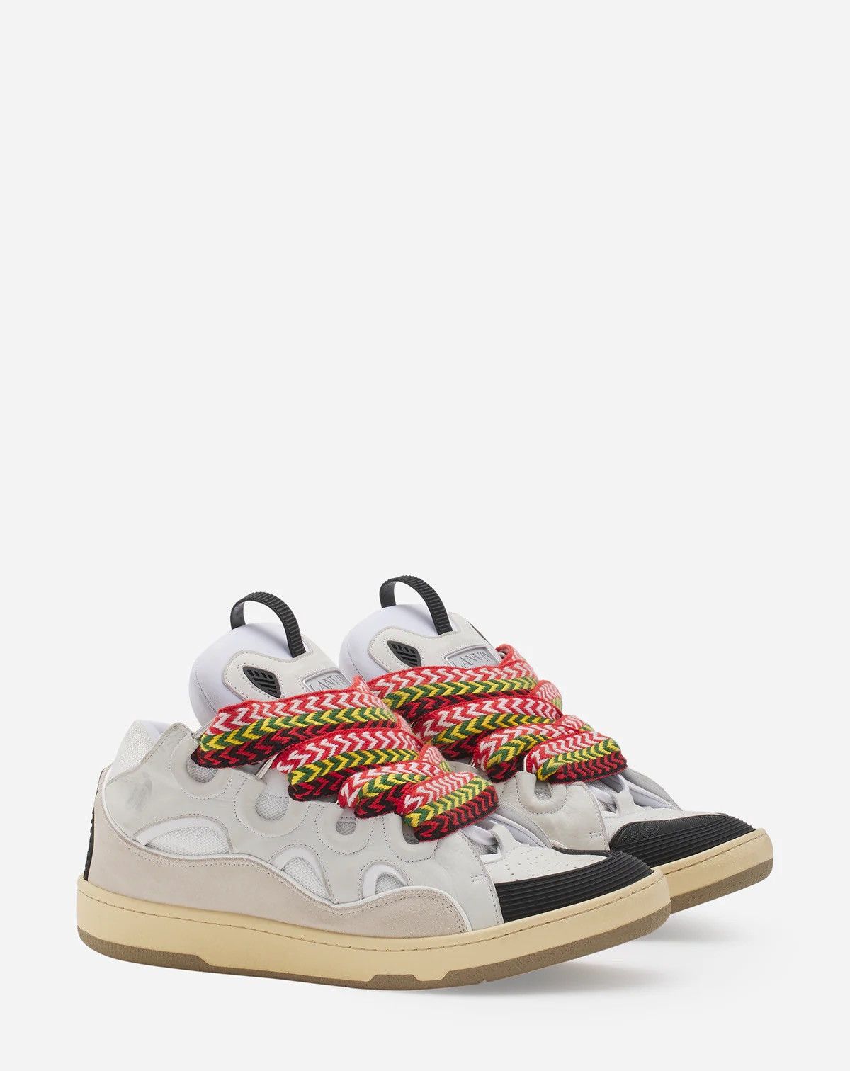 LANVIN LEATHER CURB SNEAKERS
