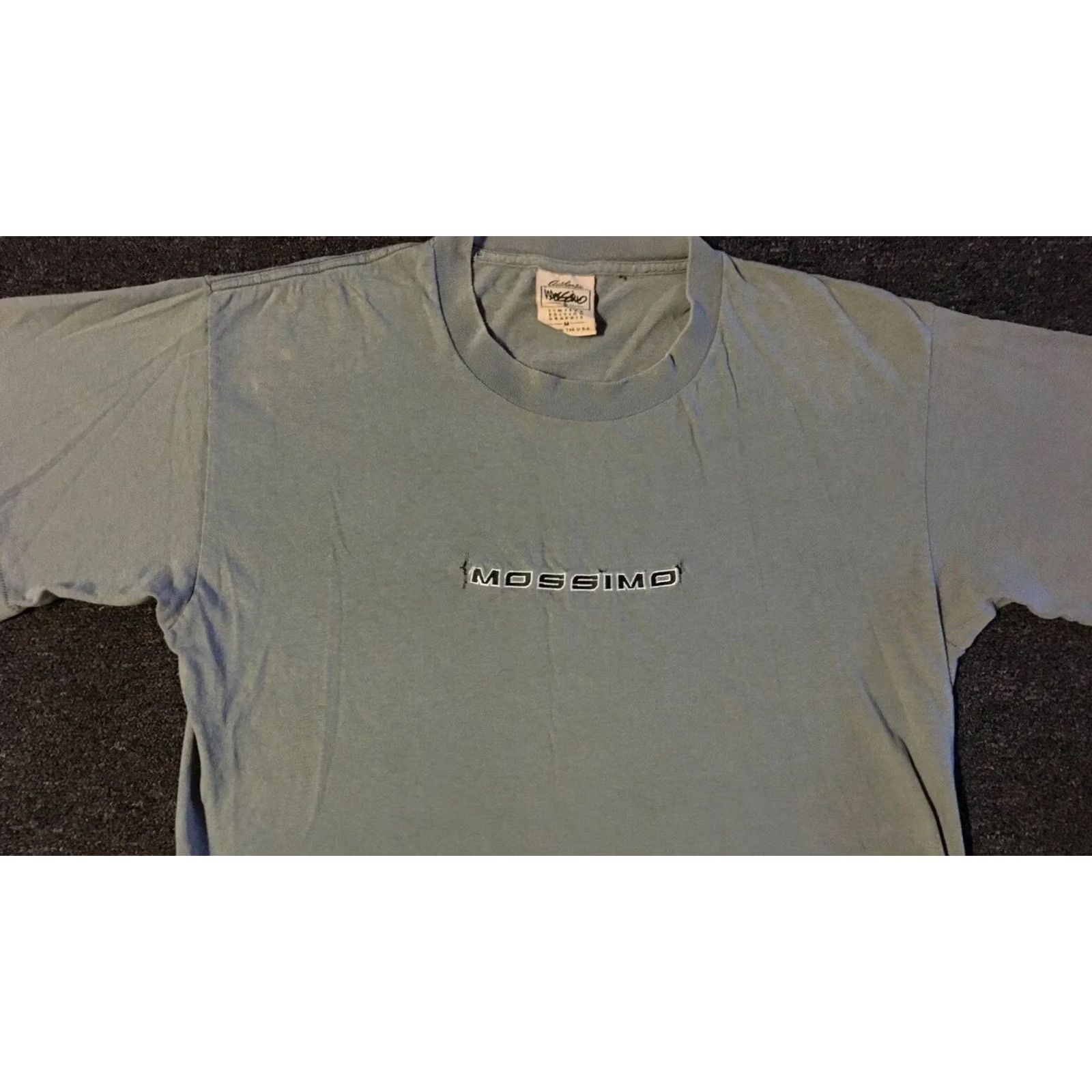 Mossimo VINTAGE Mossimo T-Shirt Surf Grunge 90s M Green Short Sleeve Graphic Tee Mens OP USA Beach Ocean Pacific Style Destroyed Decade 90s Size US M / EU 48-50 / 2 - 7 Thumbnail