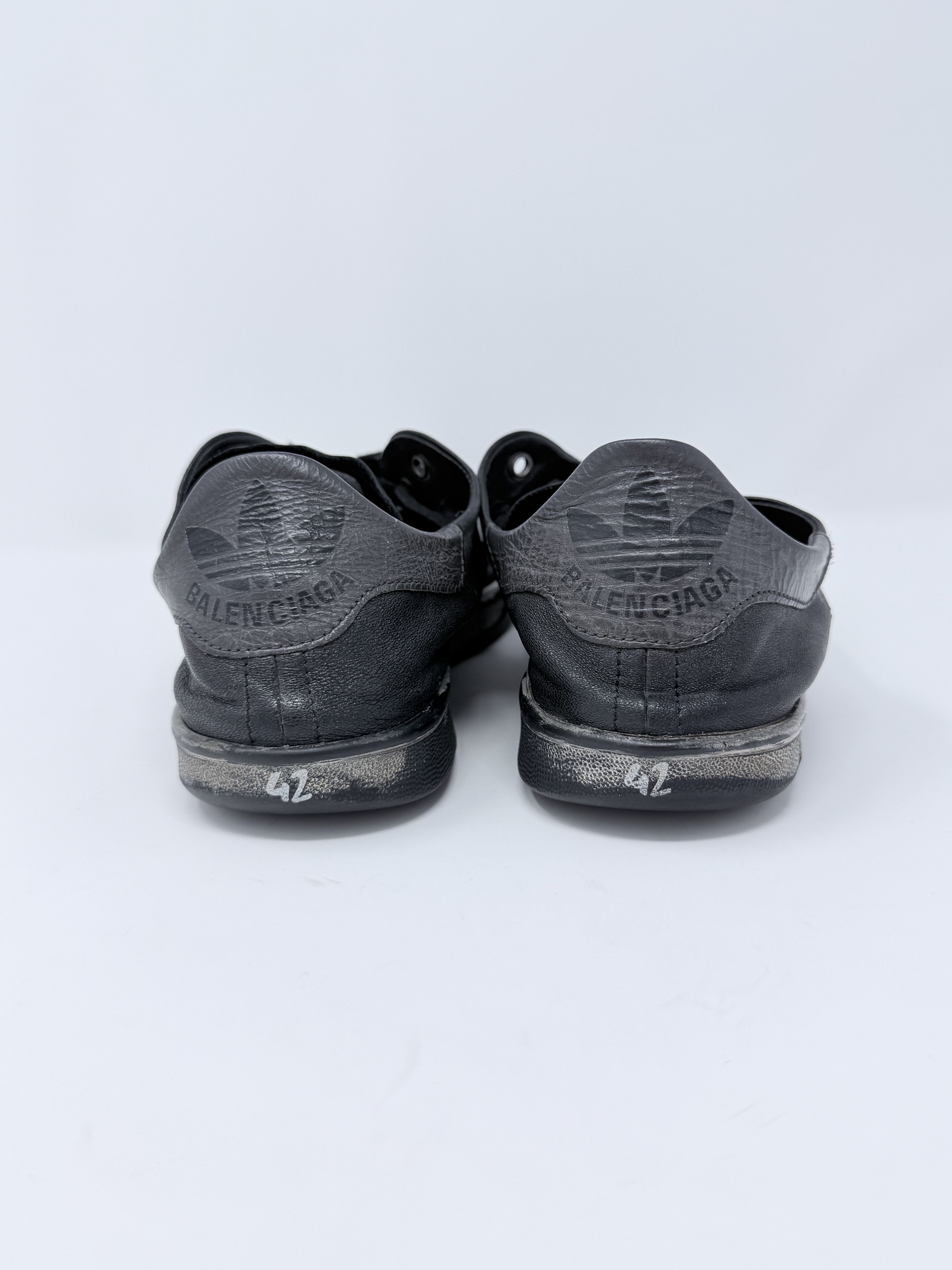 Adidas × Balenciaga Balenciaga adidas Stan Smith Black Distressed Size US 9 / EU 42 - 3 Thumbnail