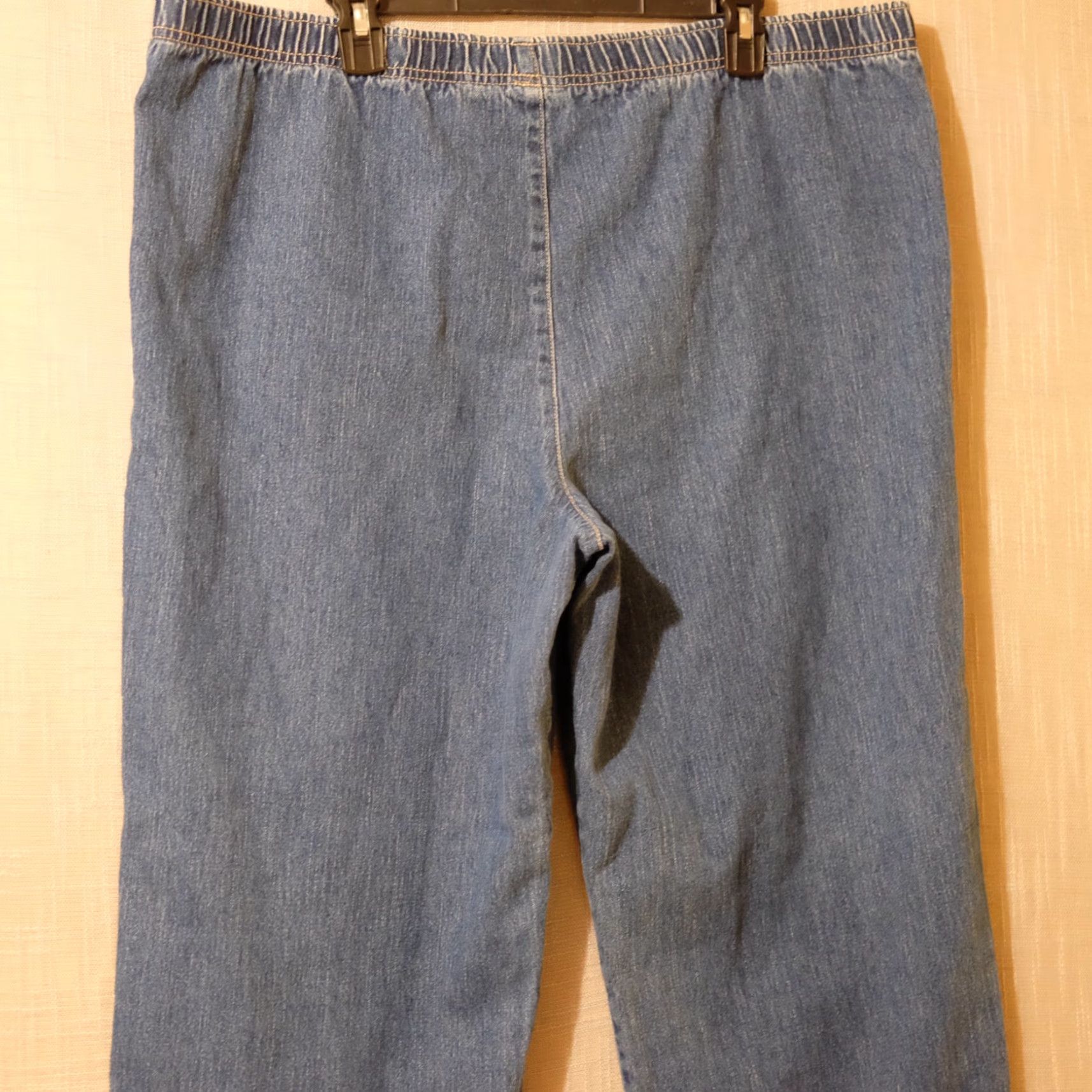 Vintage White Stag Jeans Blue Denim Pull On Elastic Waist 100% Cotton Womens 16 Jeans Casual Relaxed Denim Blue 100% Cotton Womens 16 H98-3 Size 38" / US 16 / IT 52 - 6 Thumbnail
