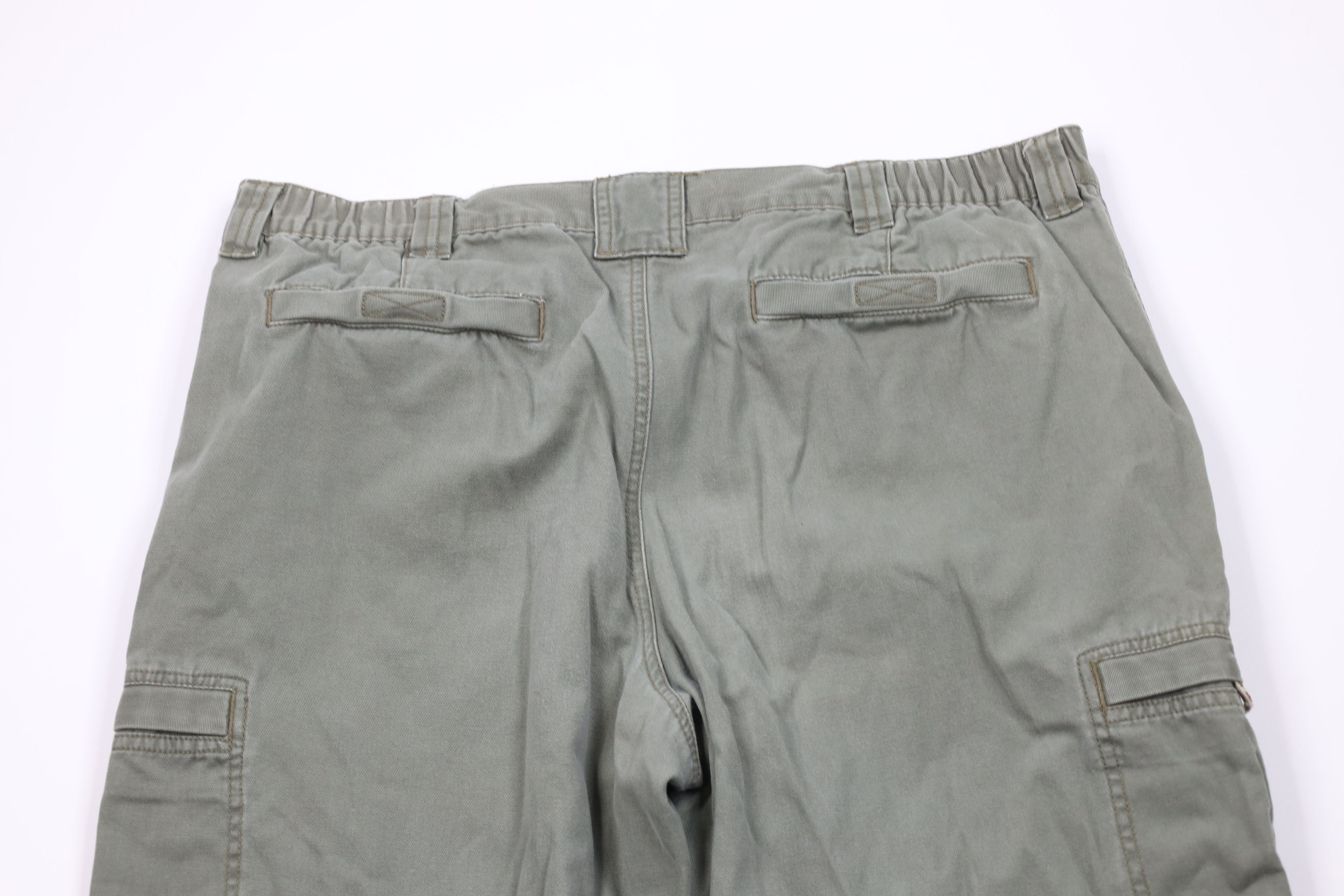 L.L. Bean Vintage LL Bean Canvas Wide Leg Cargo Pants Green Cotton Size US 40 / EU 56 - 10 Thumbnail