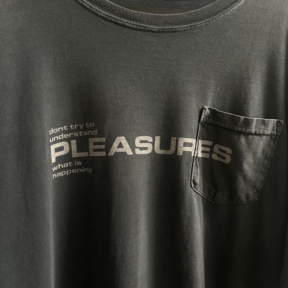 Pleasures Pleasures Blue-Grey Longsleeve Oversized Shirt Size US XL / EU 56 / 4 - 2 Thumbnail