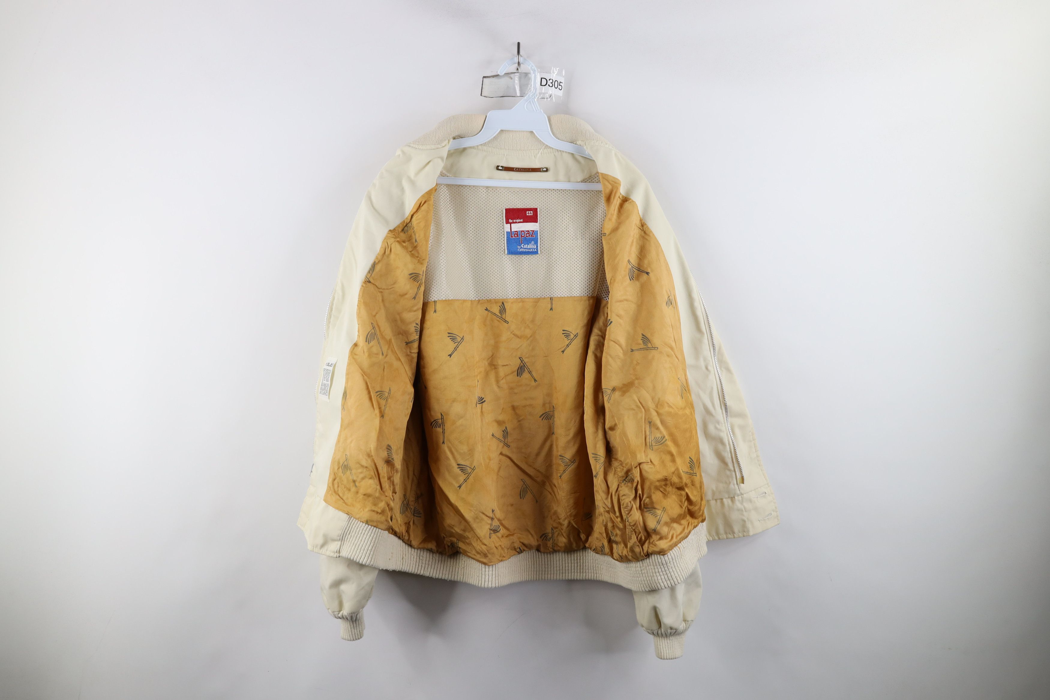 Vintage Vintage 70s Streetwear Cafe Racer Bomber Jacket Cream USA Size US XXL / EU 58 / 5 - 9 Thumbnail