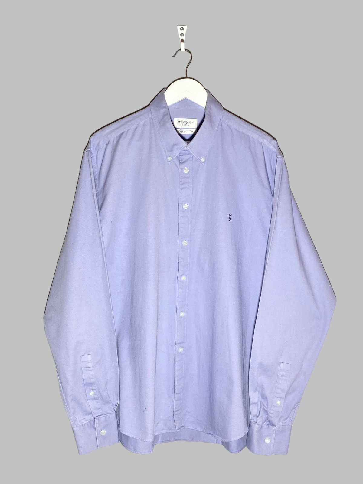 Yves Saint Laurent Vintage Yves Saint Laurent Shirt 90's lavander Size US XL / EU 56 / 4 - 1 Thumbnail