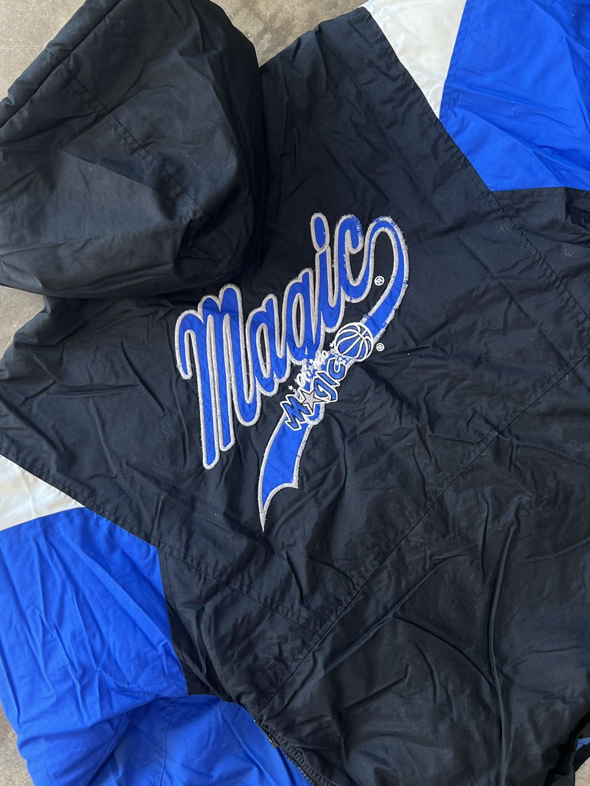 NBA × Vintage Vintage 90s Orlando Magic Logo 7 Quater Zip Up Jacket XL Size US XL / EU 56 / 4 - 4 Thumbnail