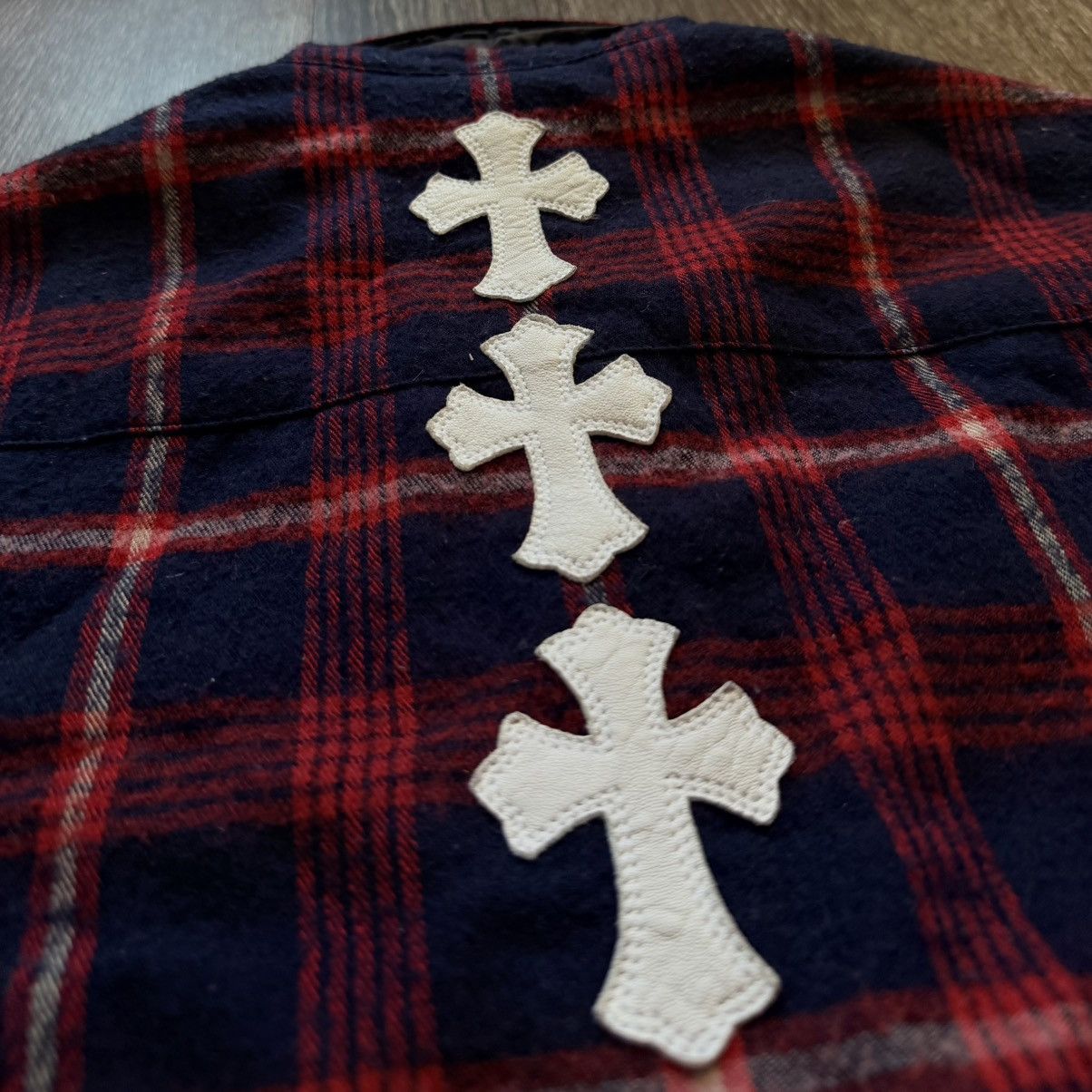 Chrome Hearts Chrome Hearts Patch Flannel Reversible RARE 1/1 Patch Hoodie Size US L / EU 52-54 / 3 - 11 Thumbnail