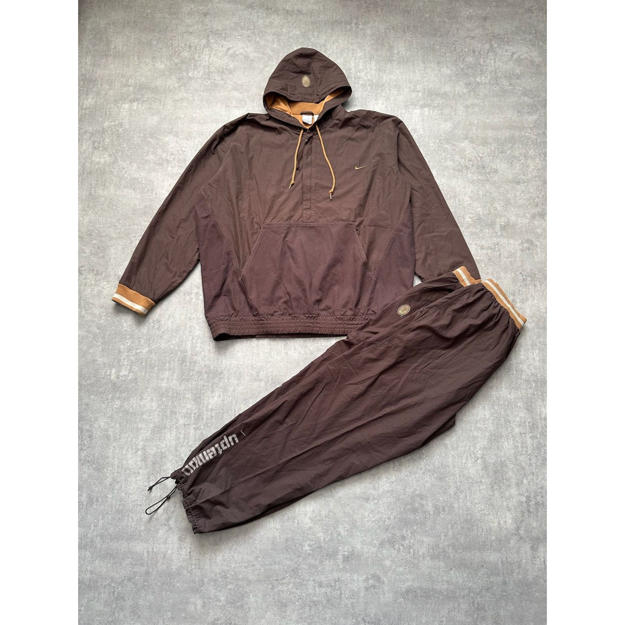 Nike Crazy Vintage Nike Uptempo cotton track set jacket + pant br Size US L / EU 52-54 / 3 - 1 Thumbnail