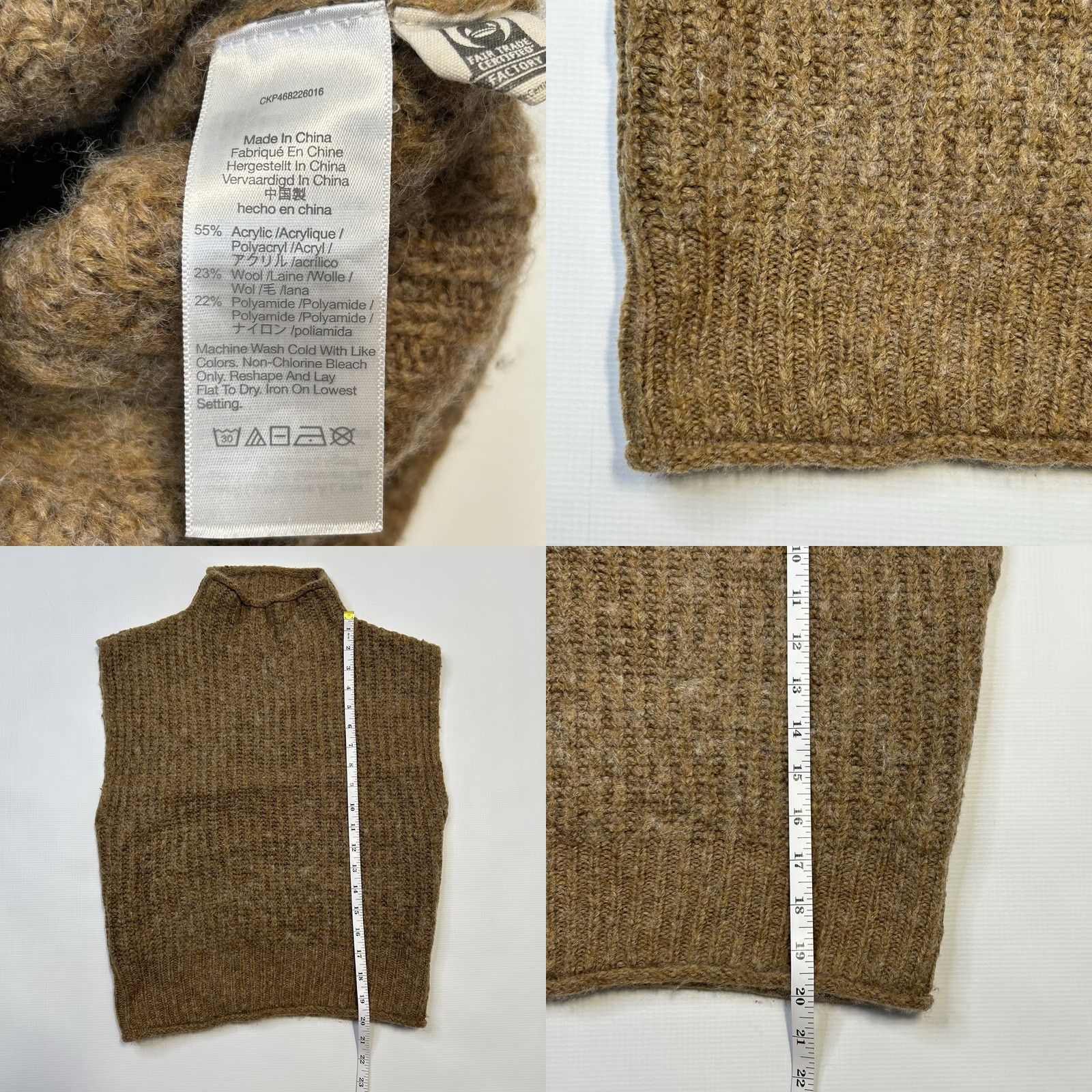 Madewell Madewell Stimpson Sweater Vest Toffee Brown Womens XS Lagenlook Boho Size XS / US 0-2 / IT 36-38 - 8 Thumbnail