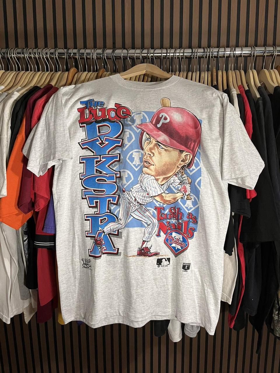 Other Rare Vintage 1994 Philadelphia Phillies Lenny Dykstra Tee Size US L / EU 52-54 / 3 - 1 Thumbnail
