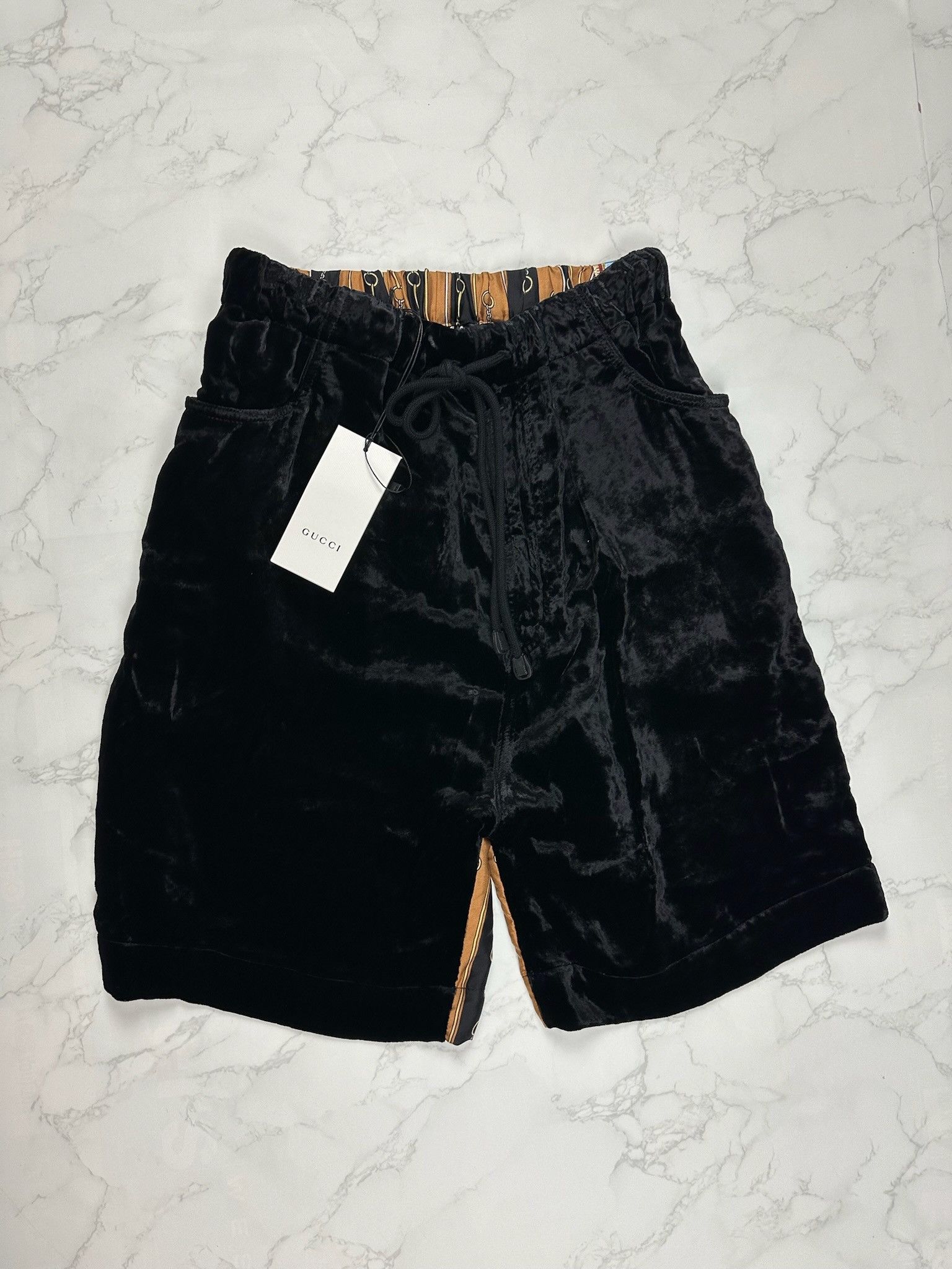 🔥75% OFF🔥 [SALE] Gucci Black Velvet Viscose Shorts