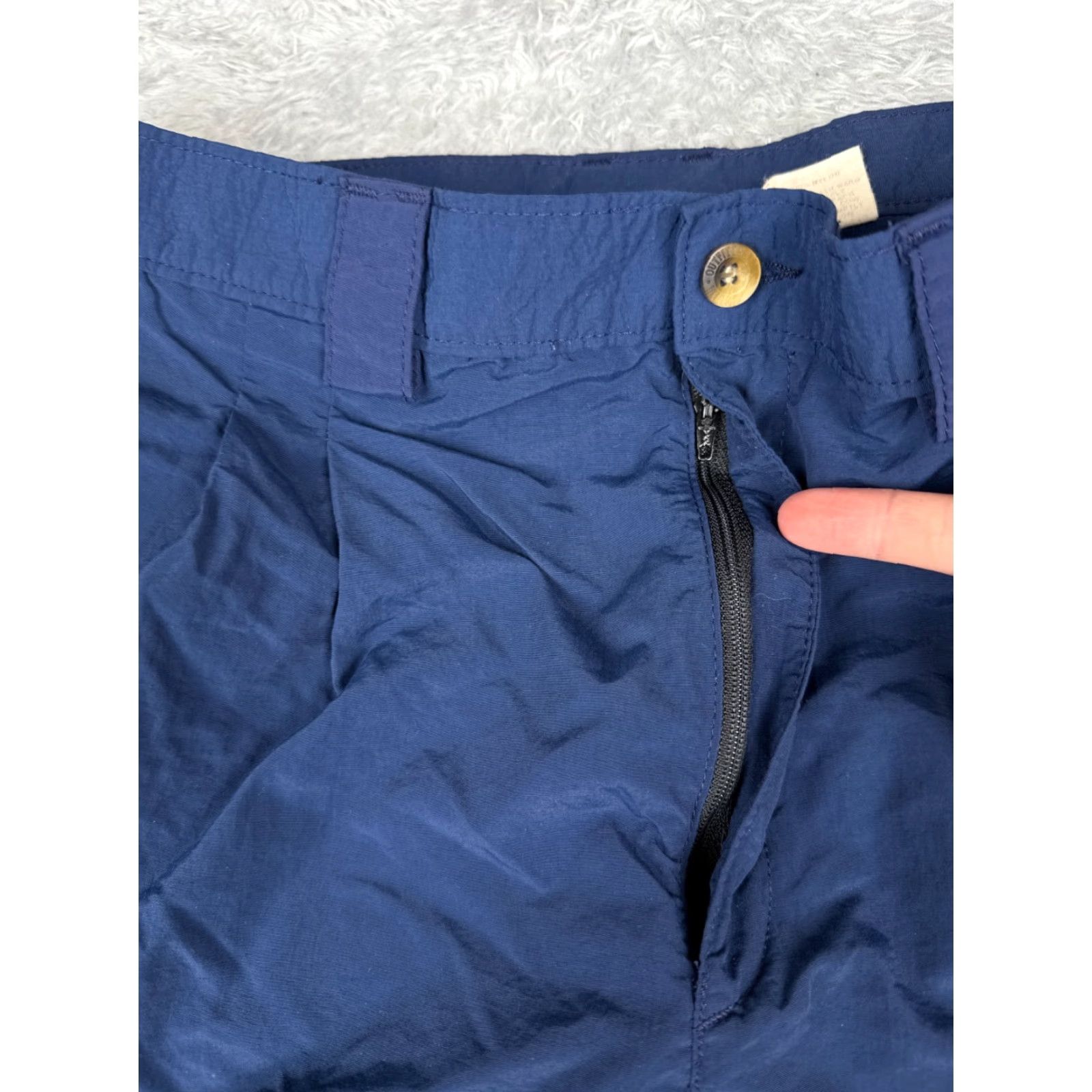 Vintage Travelsmith Pants Men Large Blue Pleated Cargo Zipper Pockets Hike Camp 36x26 Size US 33 - 5 Thumbnail