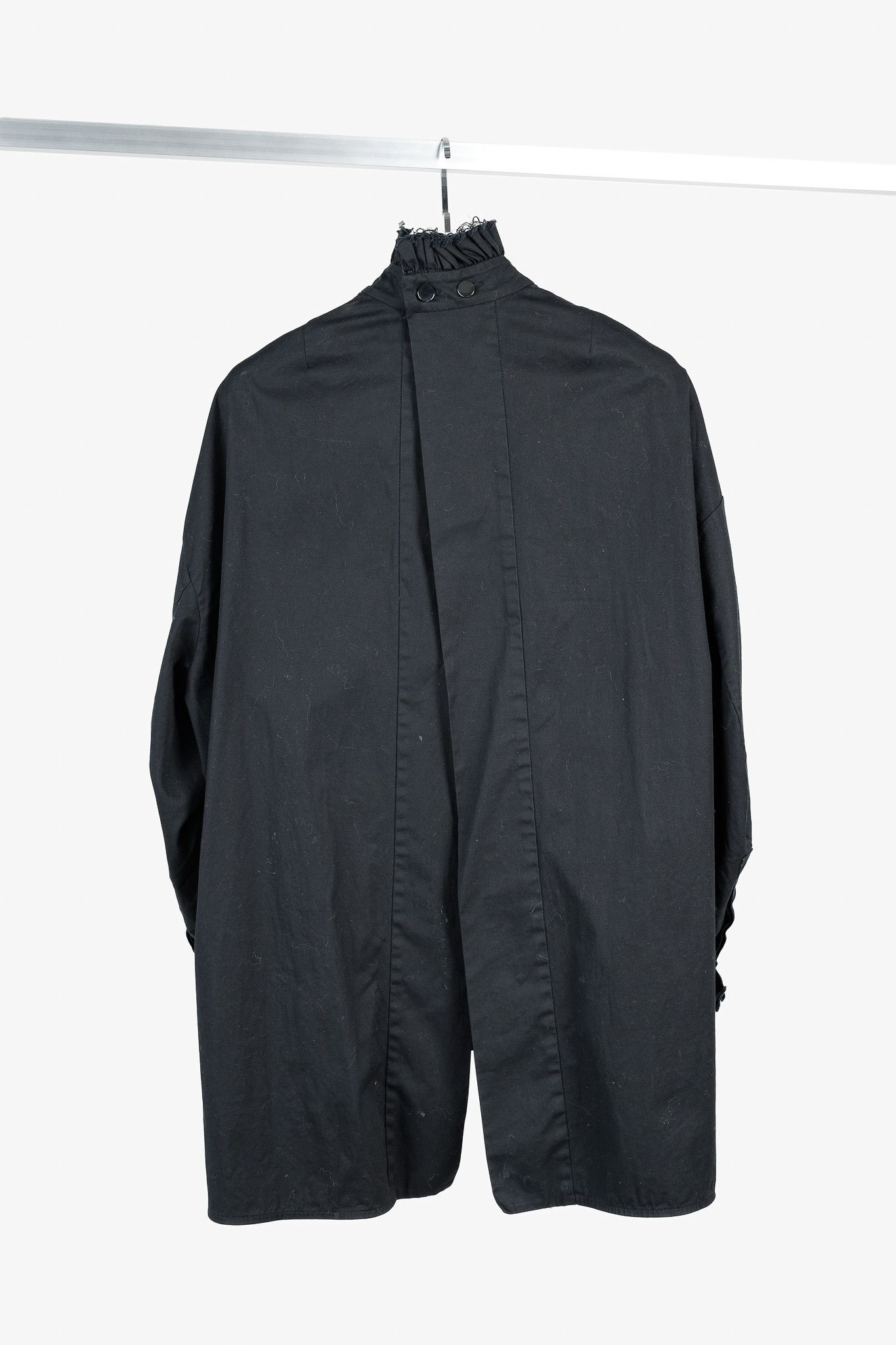 ELLERY Ellery Rail Road Black Cotton Oversized Lace-Up Shirt Size S / US 4 / IT 40 - 2 Thumbnail