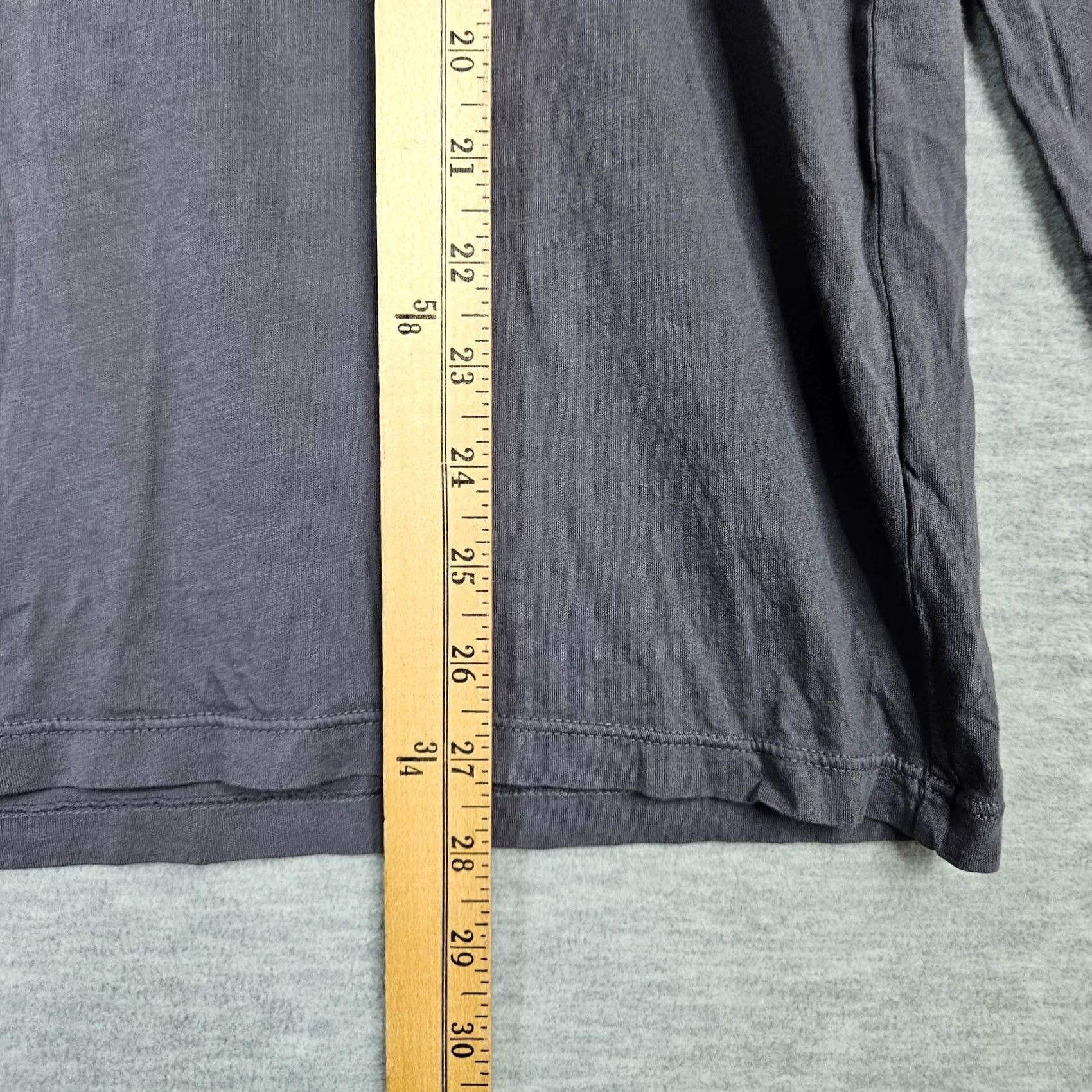 Velvet Velvet by Graham & Spencer Men’s Dark Gray Long Sleeve Tee S Crew Neck Cotton Jersey Logo Regular Fit Vintage: No Size US S / EU 44-46 / 1 - 5 Thumbnail