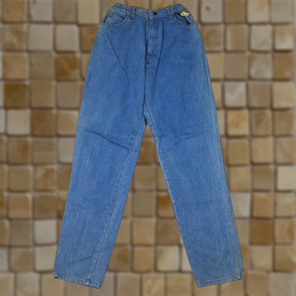Denime VINTAGE Belma Jeans 80s Stonewashed Blue Denim Size 13 Relaxed Tapered High Rise Inseam 31" Women Size 34" / US 12 / IT 48 - 1 Thumbnail