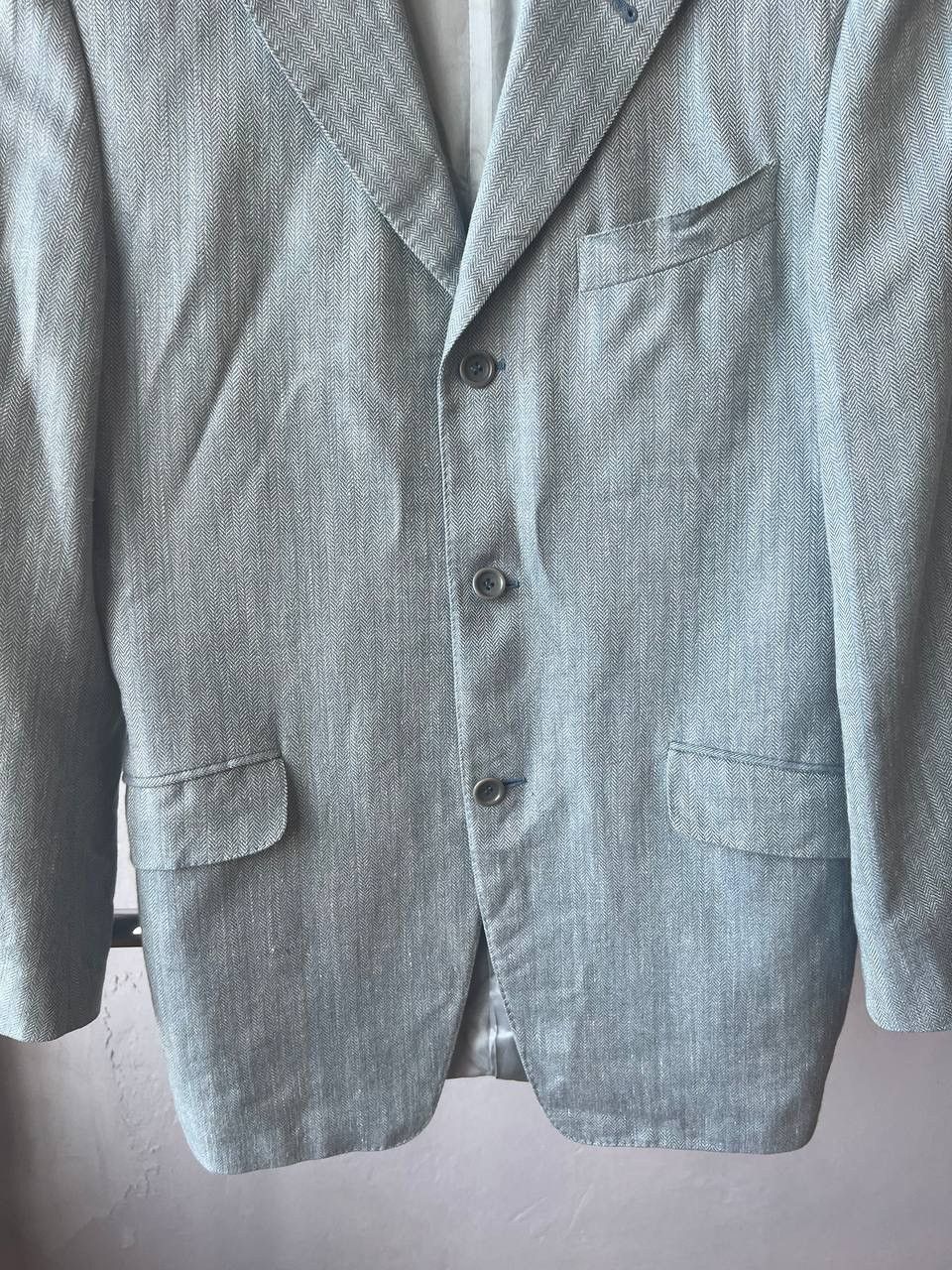 Celine 80/90’s CELINE HOMME RARE GREY MENS LINEN BLAZER JACKET 48 Size US L / EU 52-54 / 3 - 6 Thumbnail