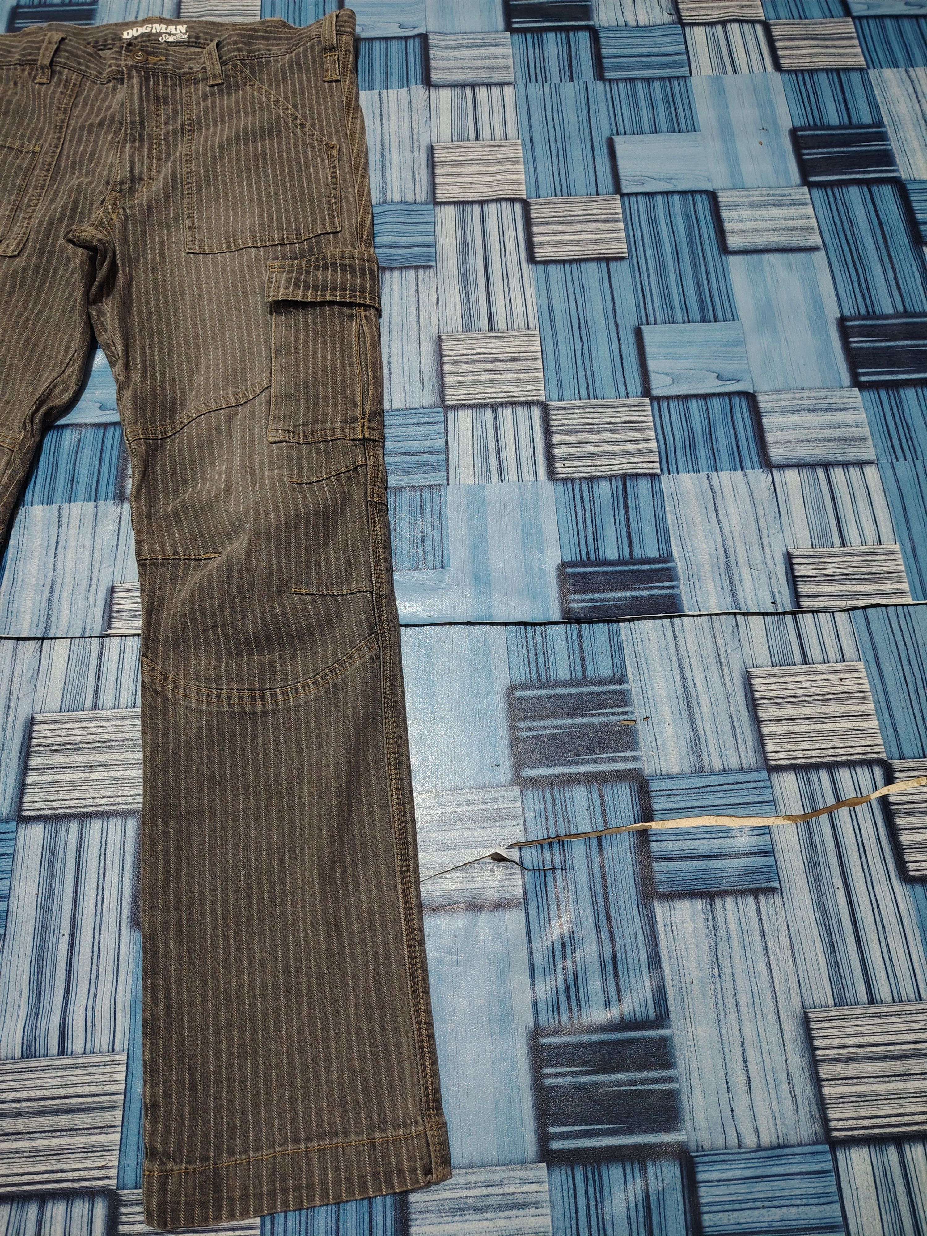5351 POUR LES HOMMES Dogman Selected Cargo Multipocket Striped Stretch Pants Size US 35 - 4 Thumbnail