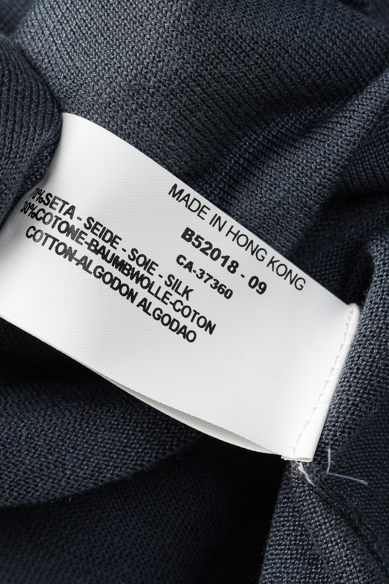 Armani Collezioni Armani Collezioni Blue Silk-Blend Pieced Long Sleeve T-Shirt Size US M / EU 48-50 / 2 - 8 Thumbnail